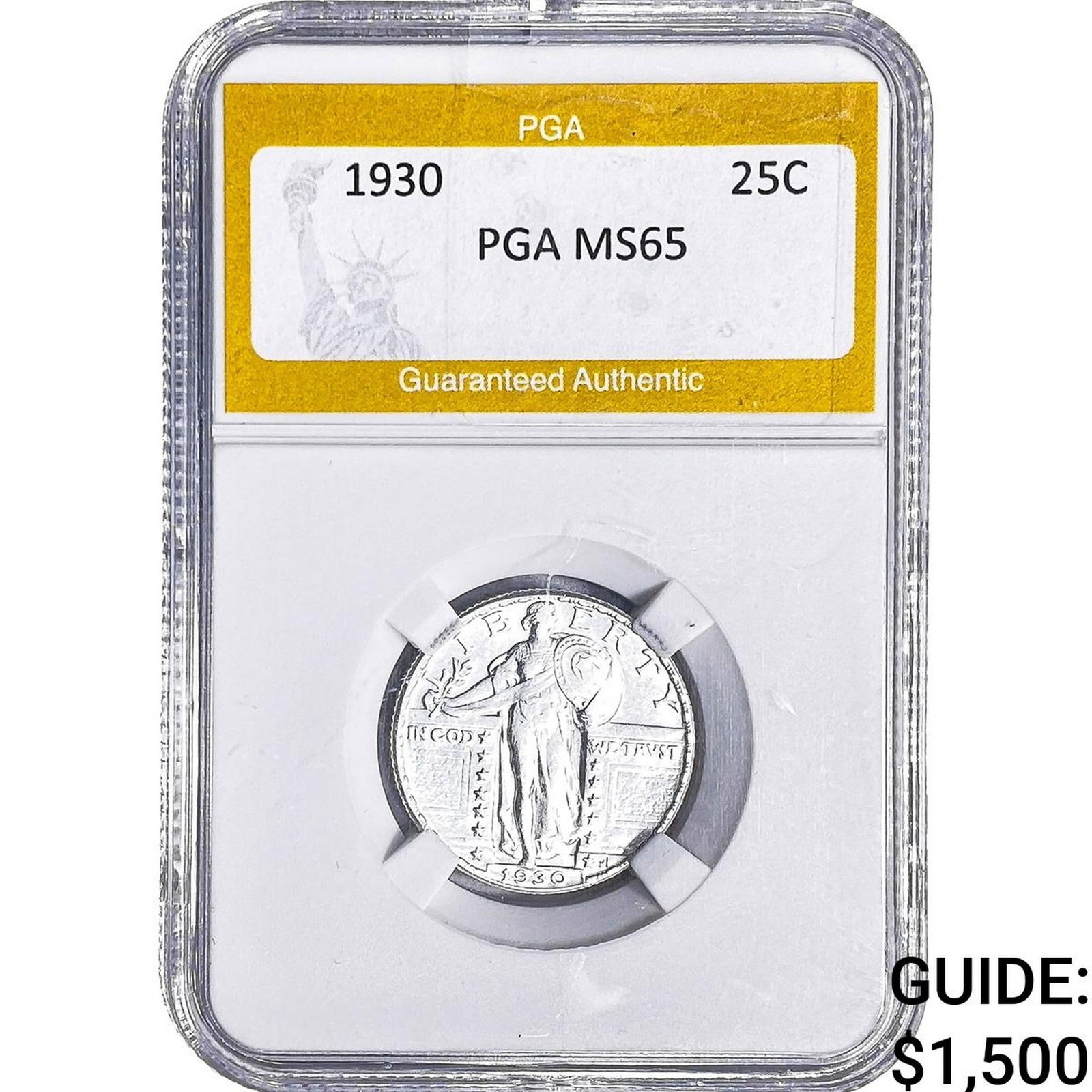 1930 Standing Liberty Quarter PGA MS65: 1930 Standing Liberty Quarter PGA MS65