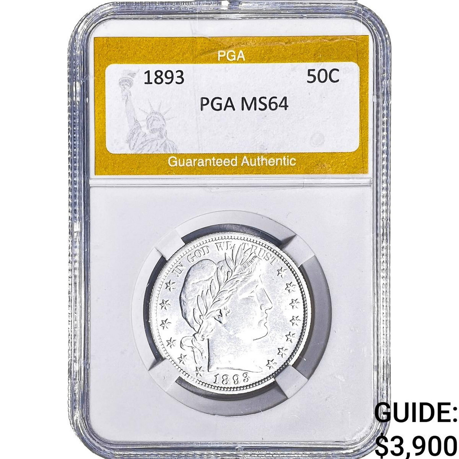 1893 Barber Half Dollar PGA MS64 (1 of 2)
