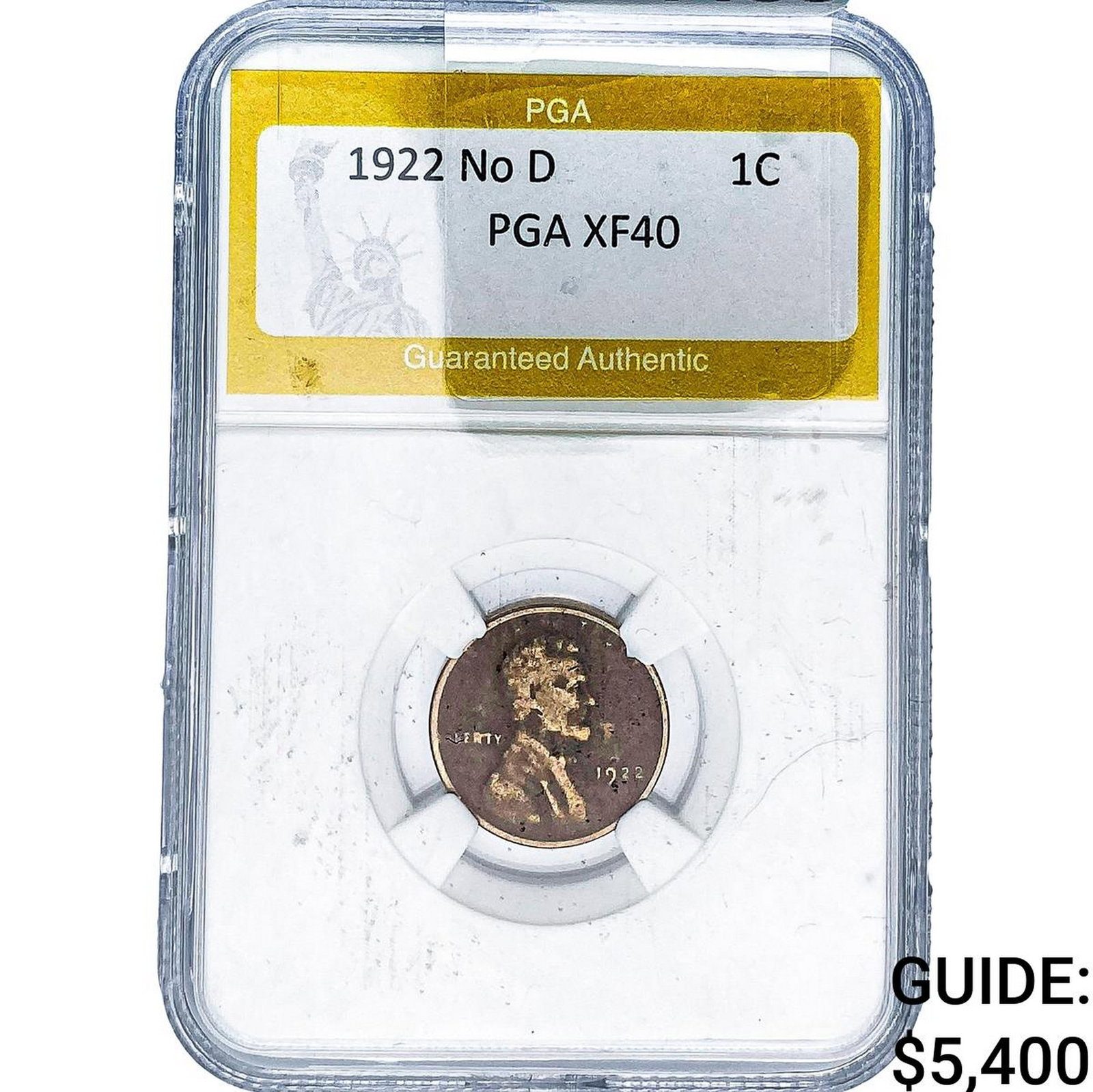 1922 No D Wheat Cent PGA XF40 (1 of 2)