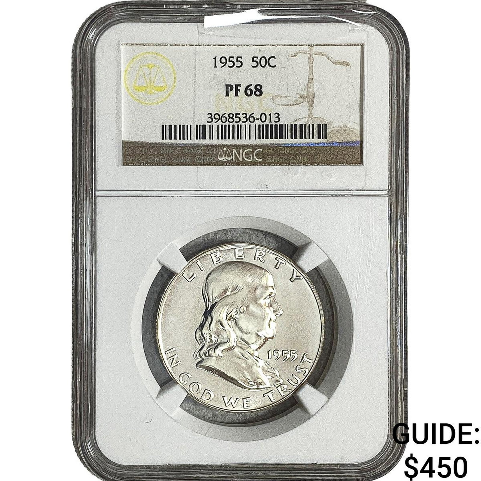 1955 Franklin Half Dollar NGC PF68 (1 of 2)