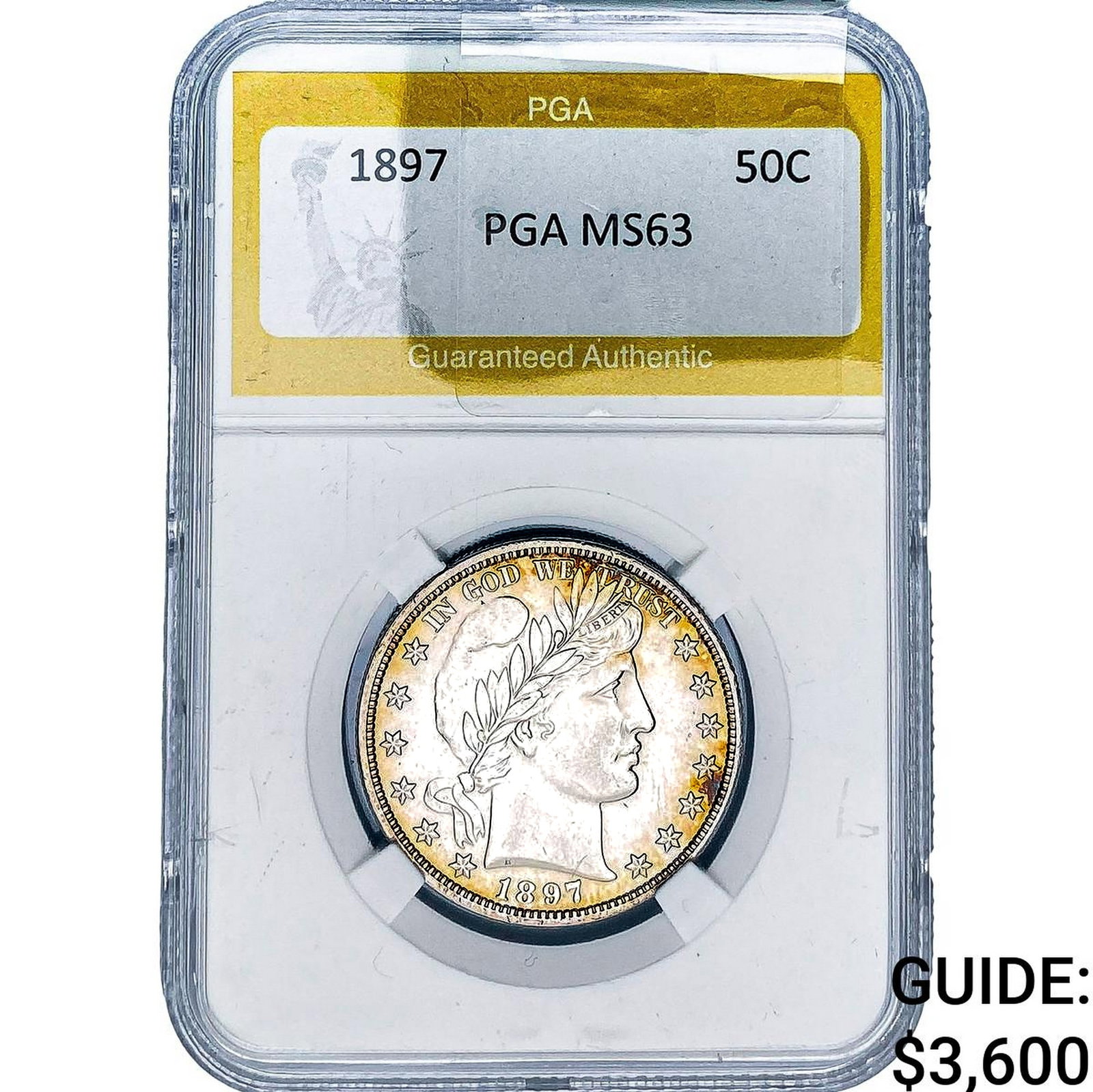 1897 Barber Half Dollar PGA MS63 (1 of 2)