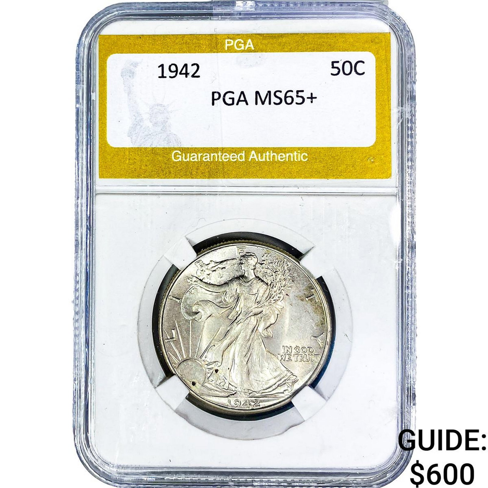1942 Walking Liberty Half Dollar PGA MS65+ (1 of 2)