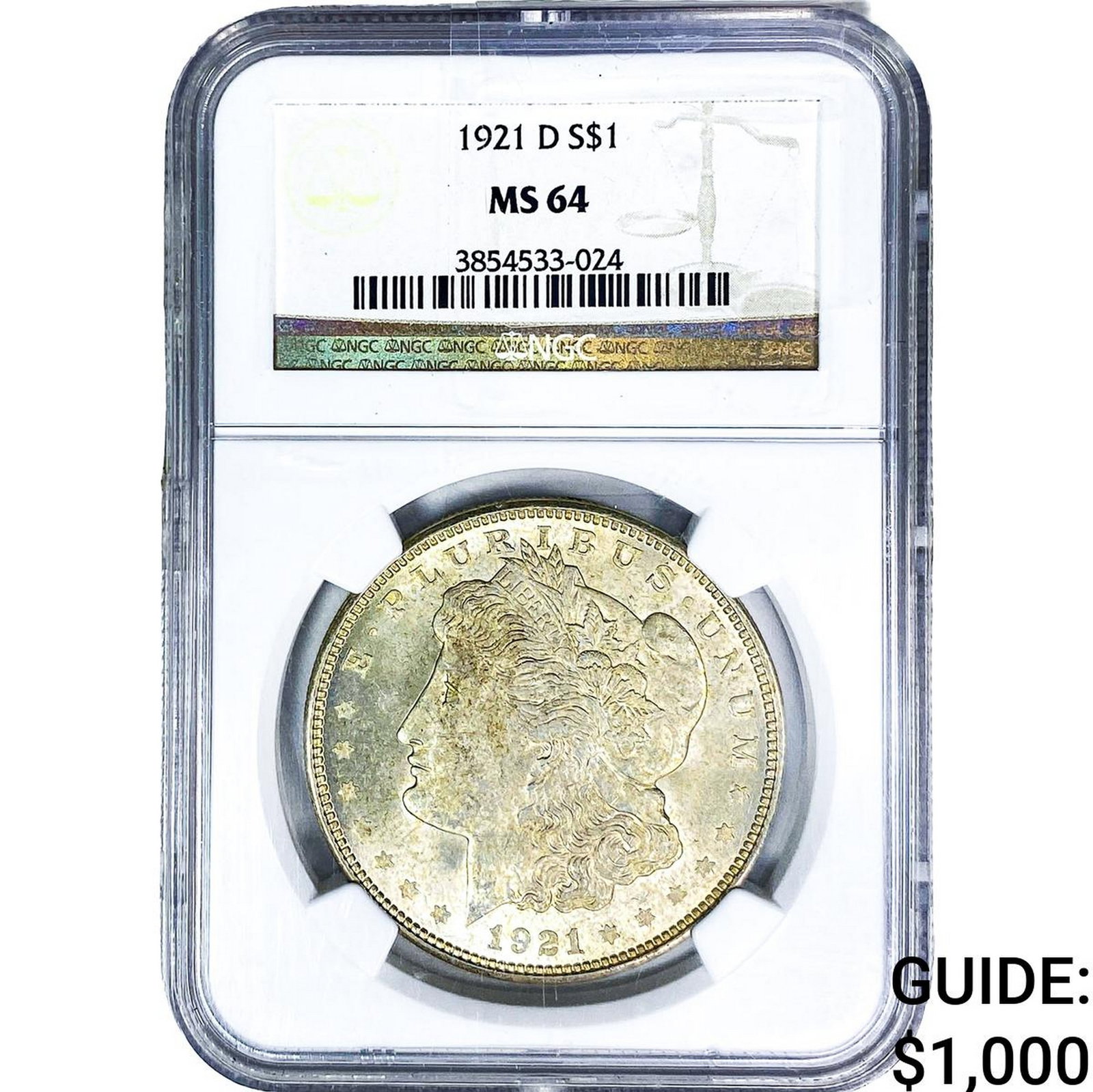 1921-D Morgan Silver Dollar NGC MS64 (1 of 2)