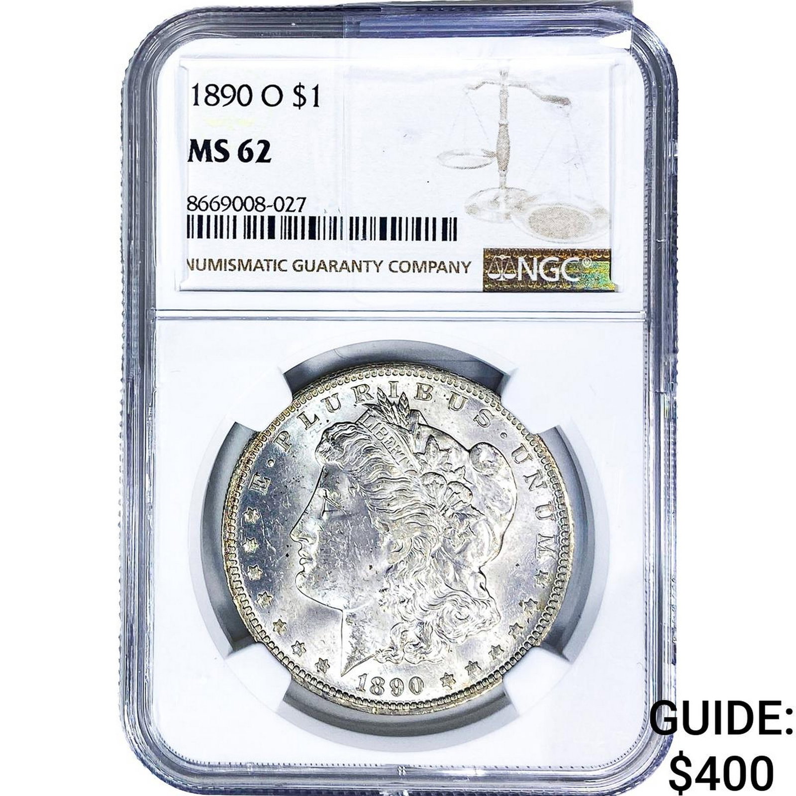 1890-O Morgan Silver Dollar NGC MS62 (1 of 2)