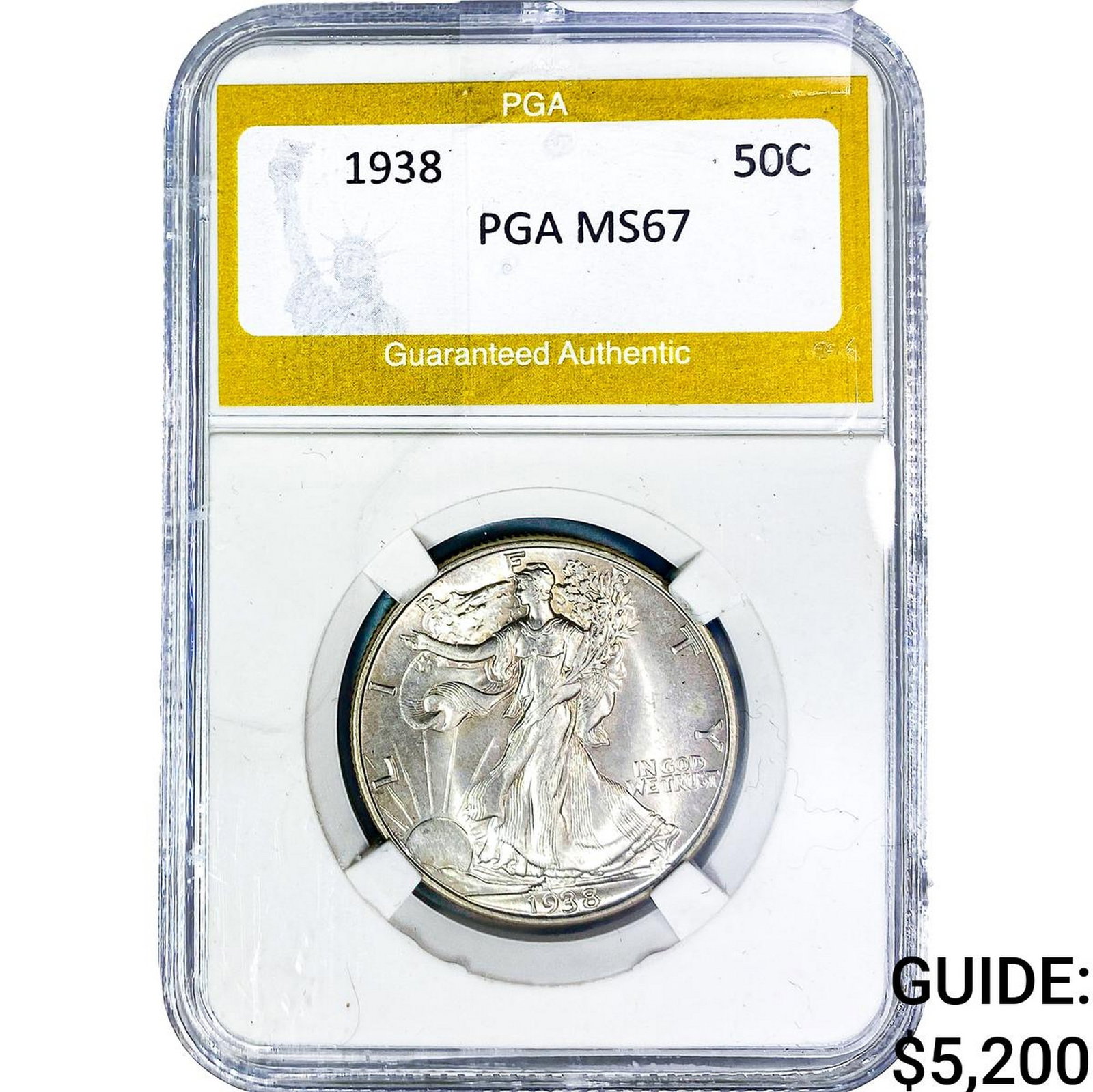 1938 Walking Liberty Half Dollar PGA MS67 (1 of 2)