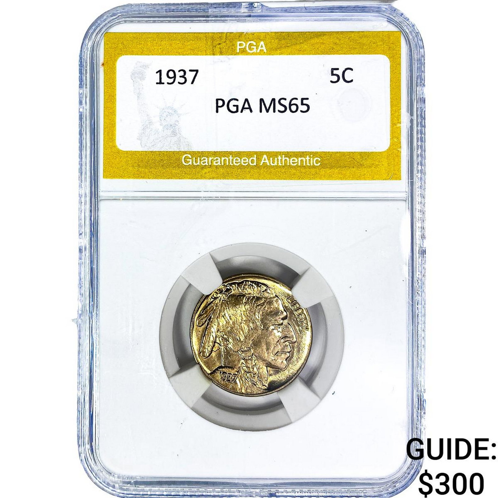 1937 Buffalo Nickel PGA MS65: 1937 Buffalo Nickel PGA MS65