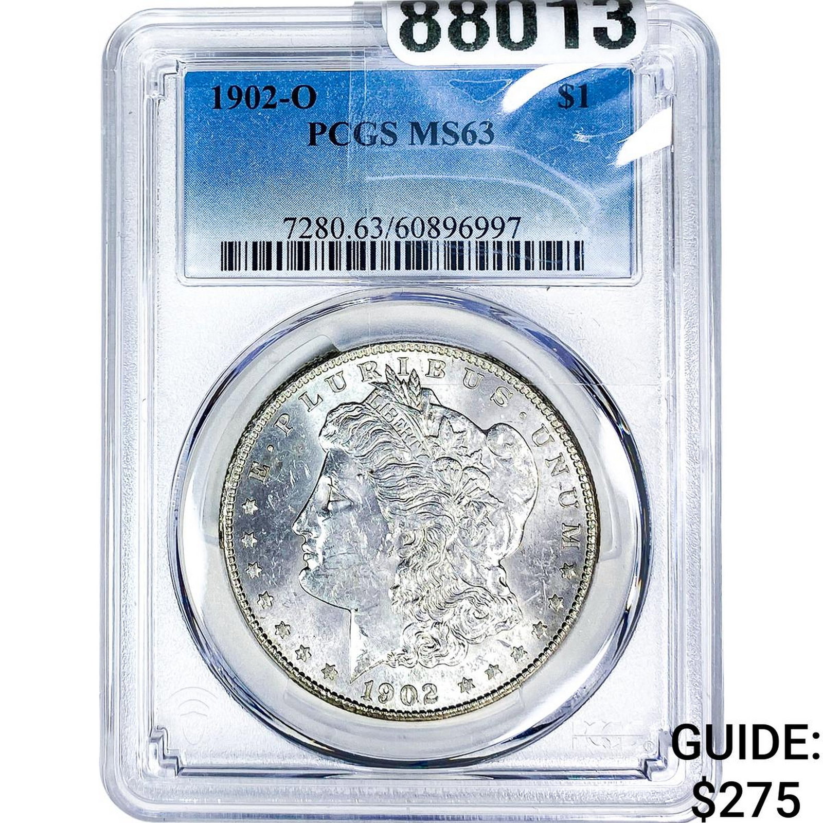 1902-O Morgan Silver Dollar PCGS MS63: 1902-O Morgan Silver Dollar PCGS MS63