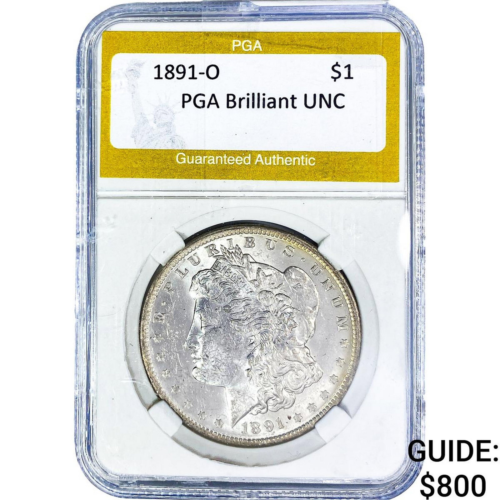 1891-O Morgan Silver Dollar PGA: 1891-O Morgan Silver Dollar PGA