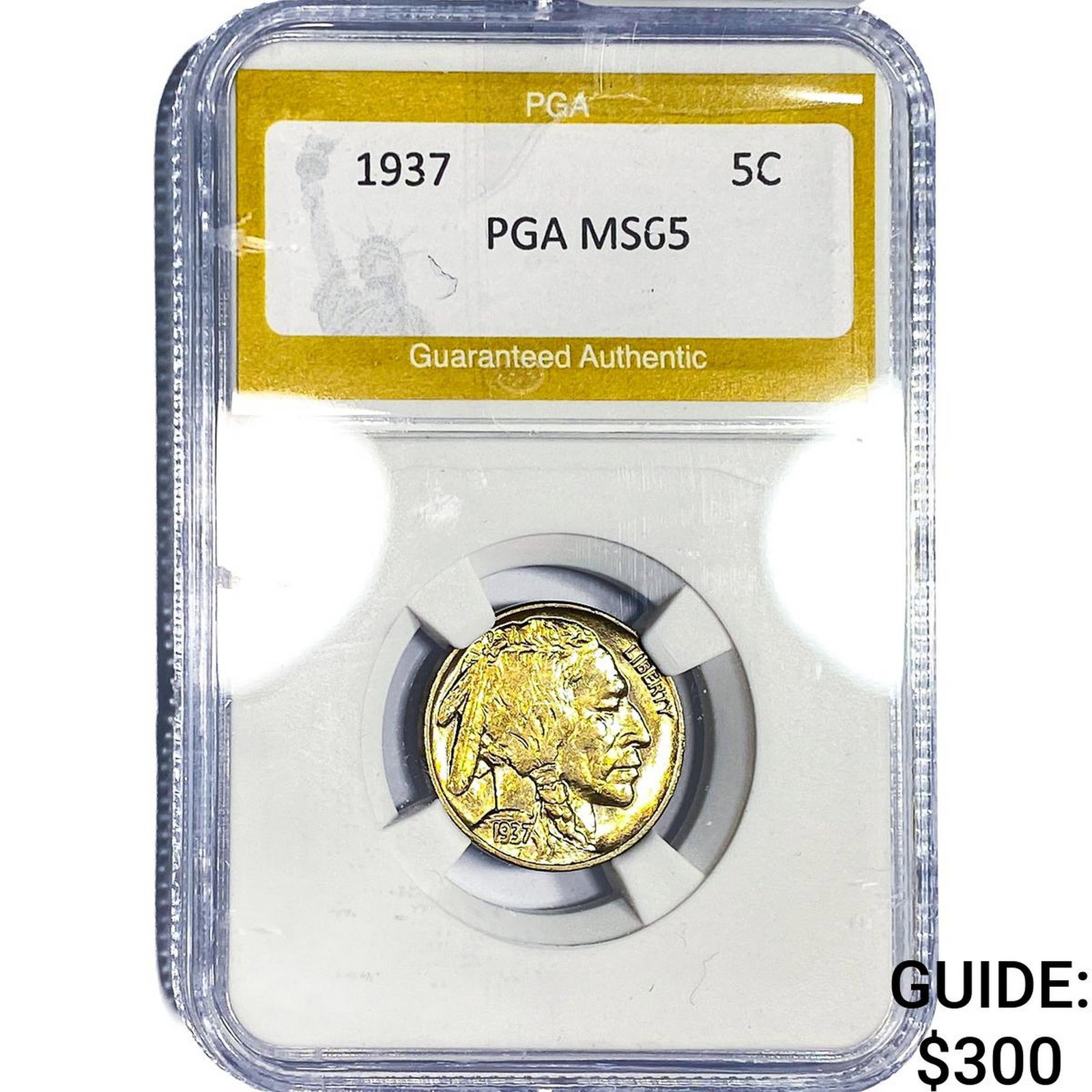 1937 Buffalo Nickel PGA MS65: 1937 Buffalo Nickel PGA MS65
