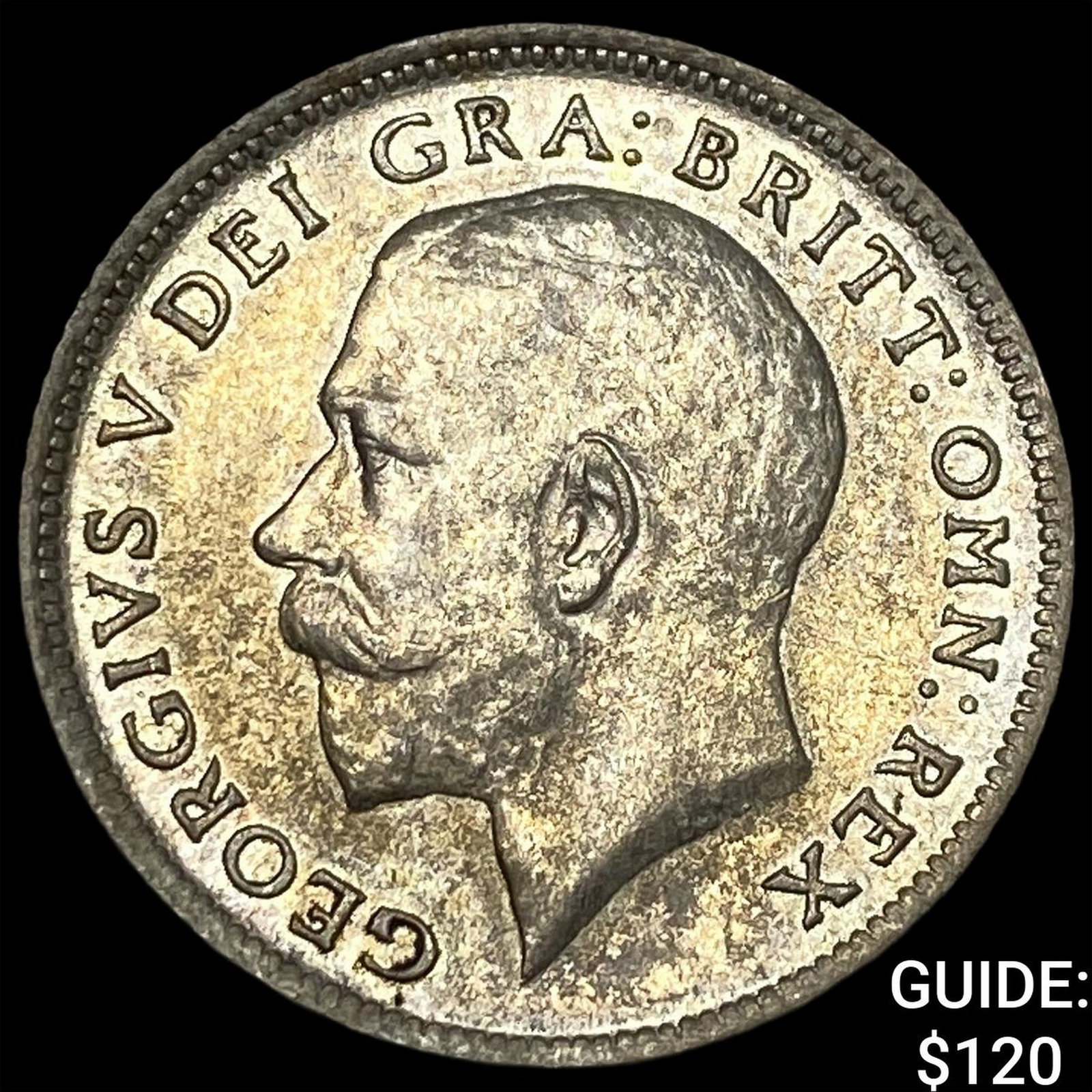 1922 Great Britian Silver 6 Pence CLOSELY UNCIRCULATED: 1922 Great Britian Silver 6 Pence CLOSELY UNCIRCULATED