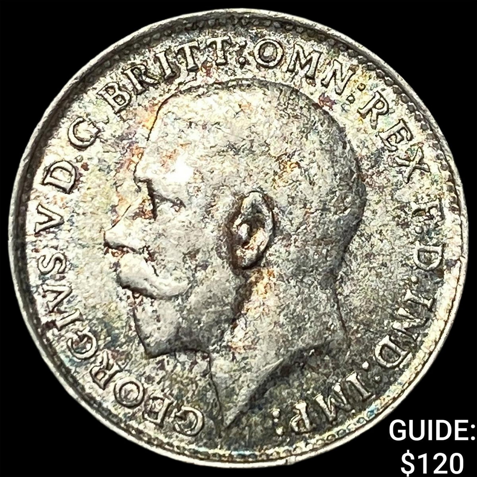 1916 Great Britian Silver 3 Pence NEARLY UNCIRCULATED: 1916 Great Britian Silver 3 Pence NEARLY UNCIRCULATED
