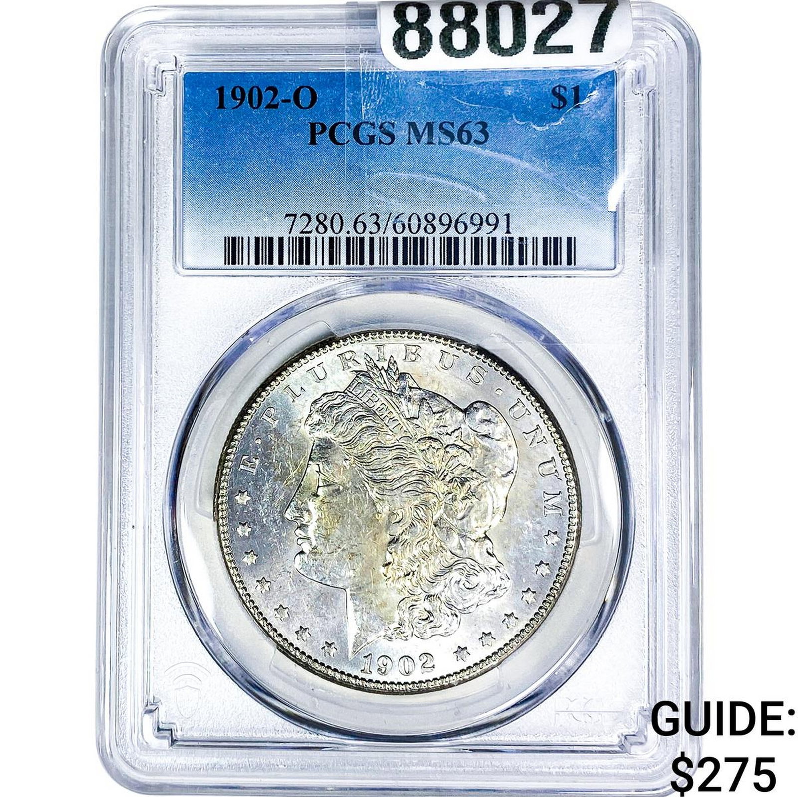 1902-O Morgan Silver Dollar PCGS MS63: 1902-O Morgan Silver Dollar PCGS MS63