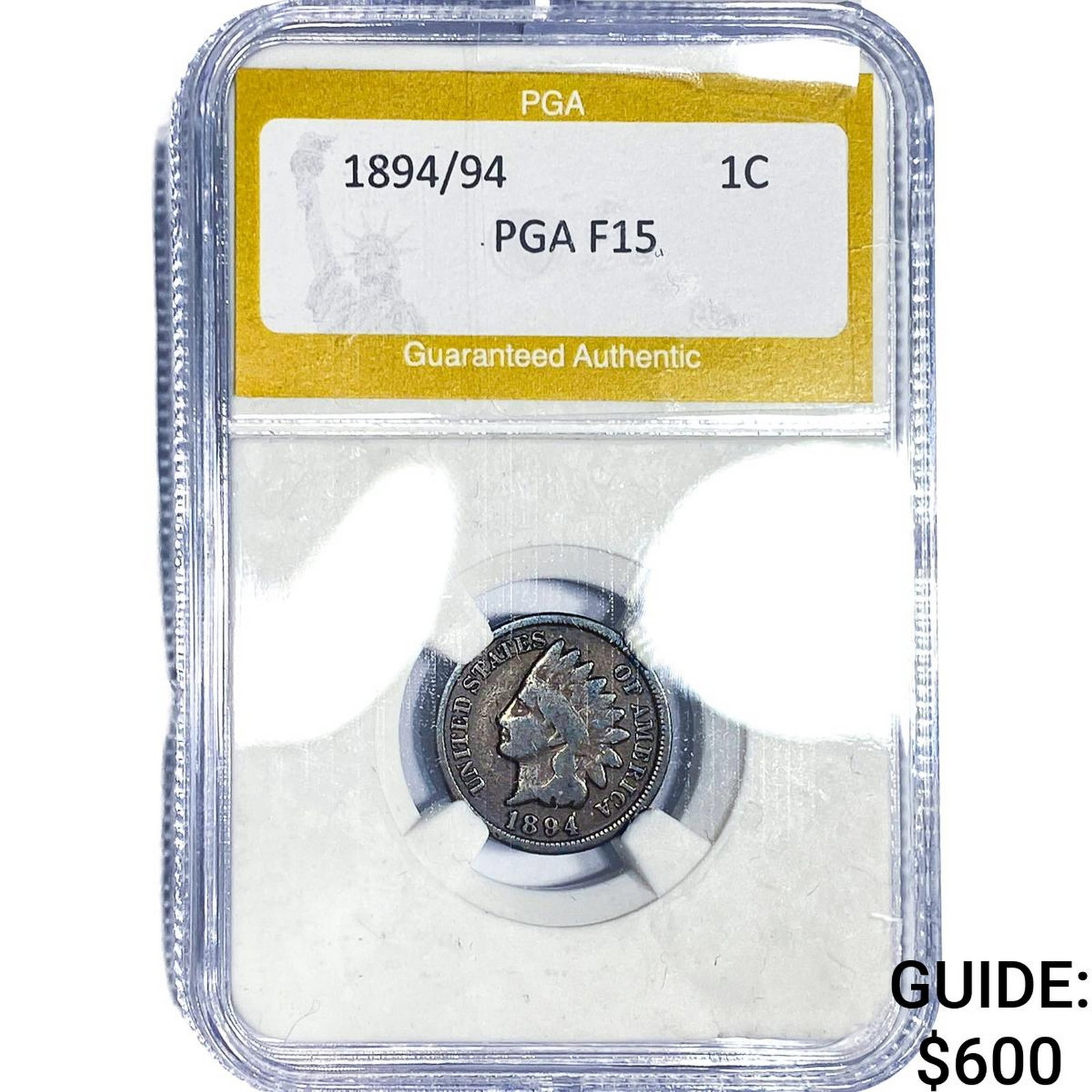 1894/94 Indian Head Cent PGA F15: 1894/94 Indian Head Cent PGA F15