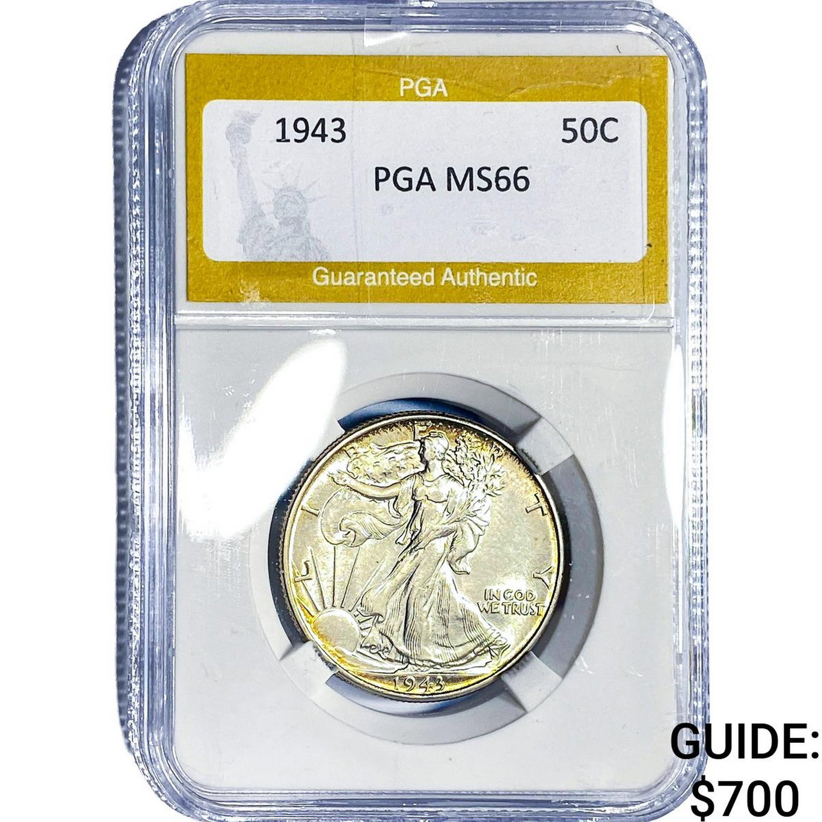 1943 Walking Liberty Half Dollar PGA MS66 (1 of 2)