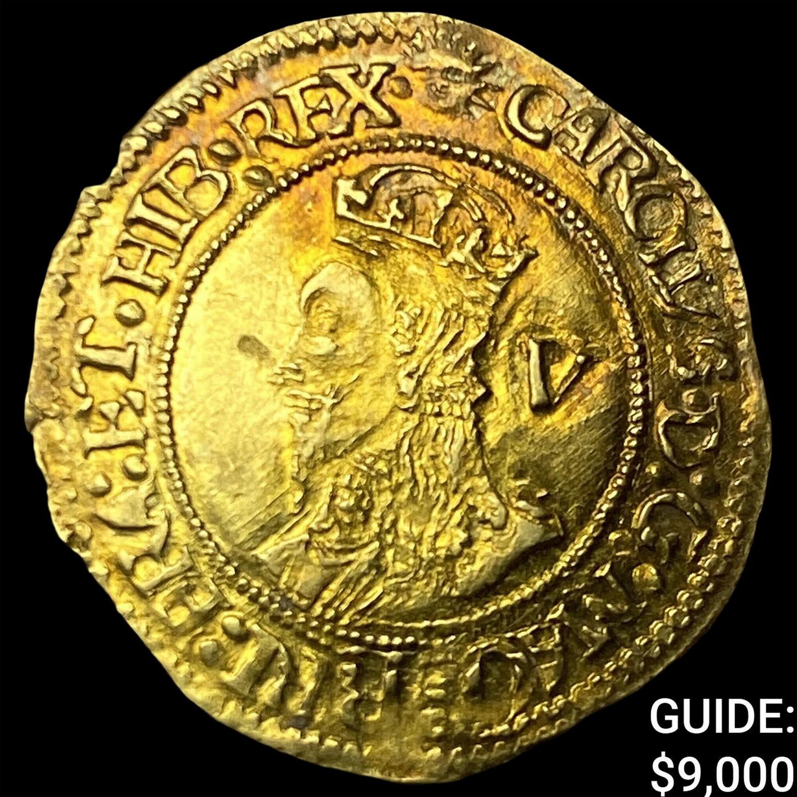 1643 Charles I Gold Crown CHOICE AU (1 of 2)