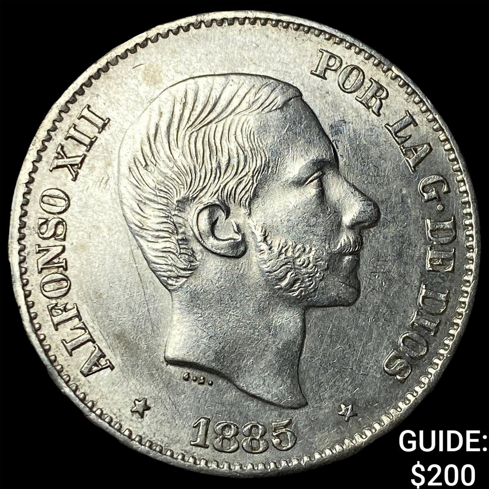 1885 Philippines Silver 50 Centavos (1 of 2)