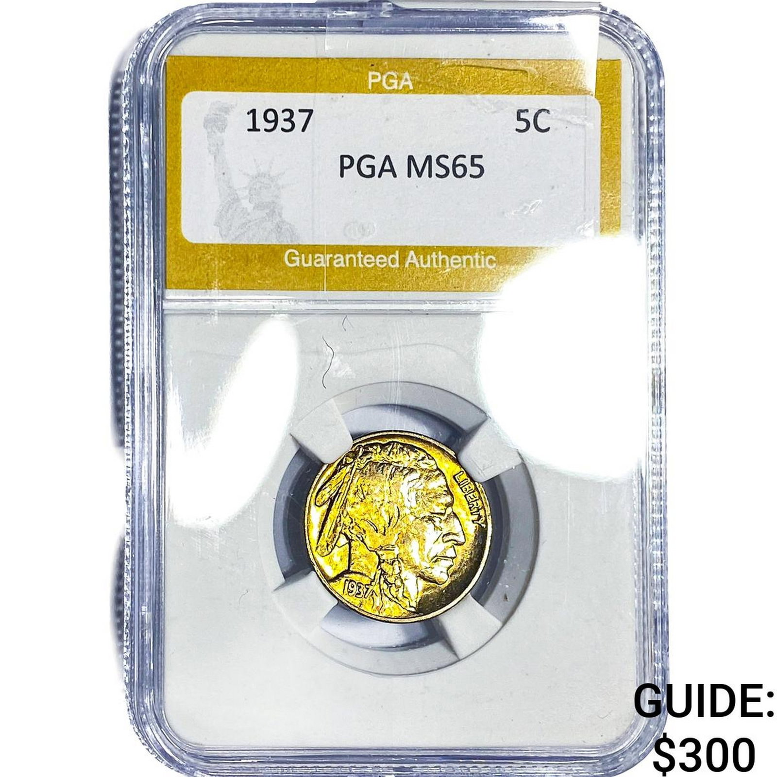 1937 Buffalo Nickel PGA MS65: 1937 Buffalo Nickel PGA MS65