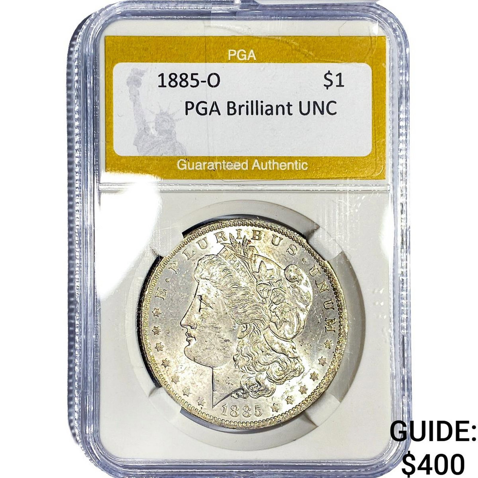 1885-O Morgan Silver Dollar PGA UNC (1 of 2)