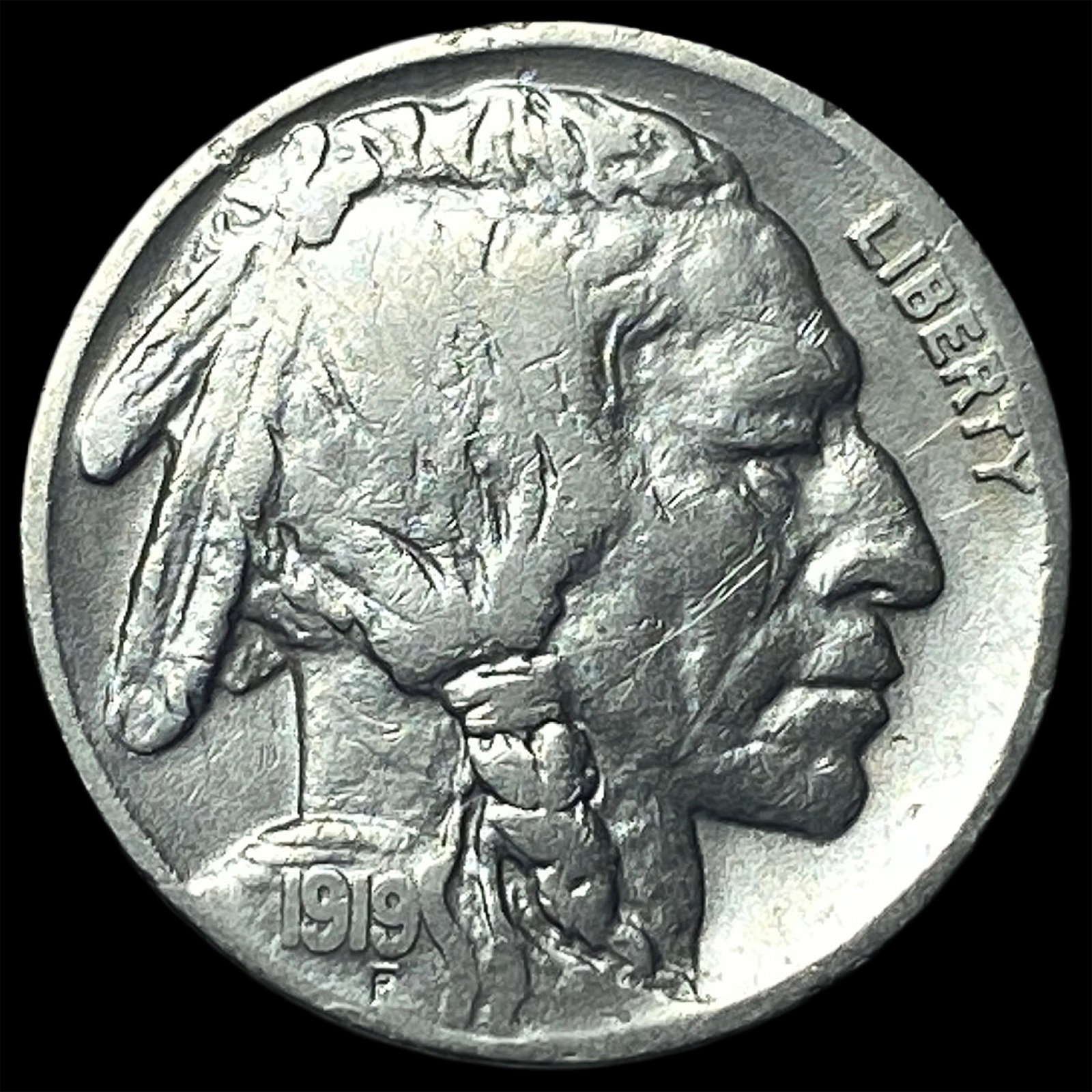1919-D Buffalo Nickel NICELY CIRCULATED (1 of 2)