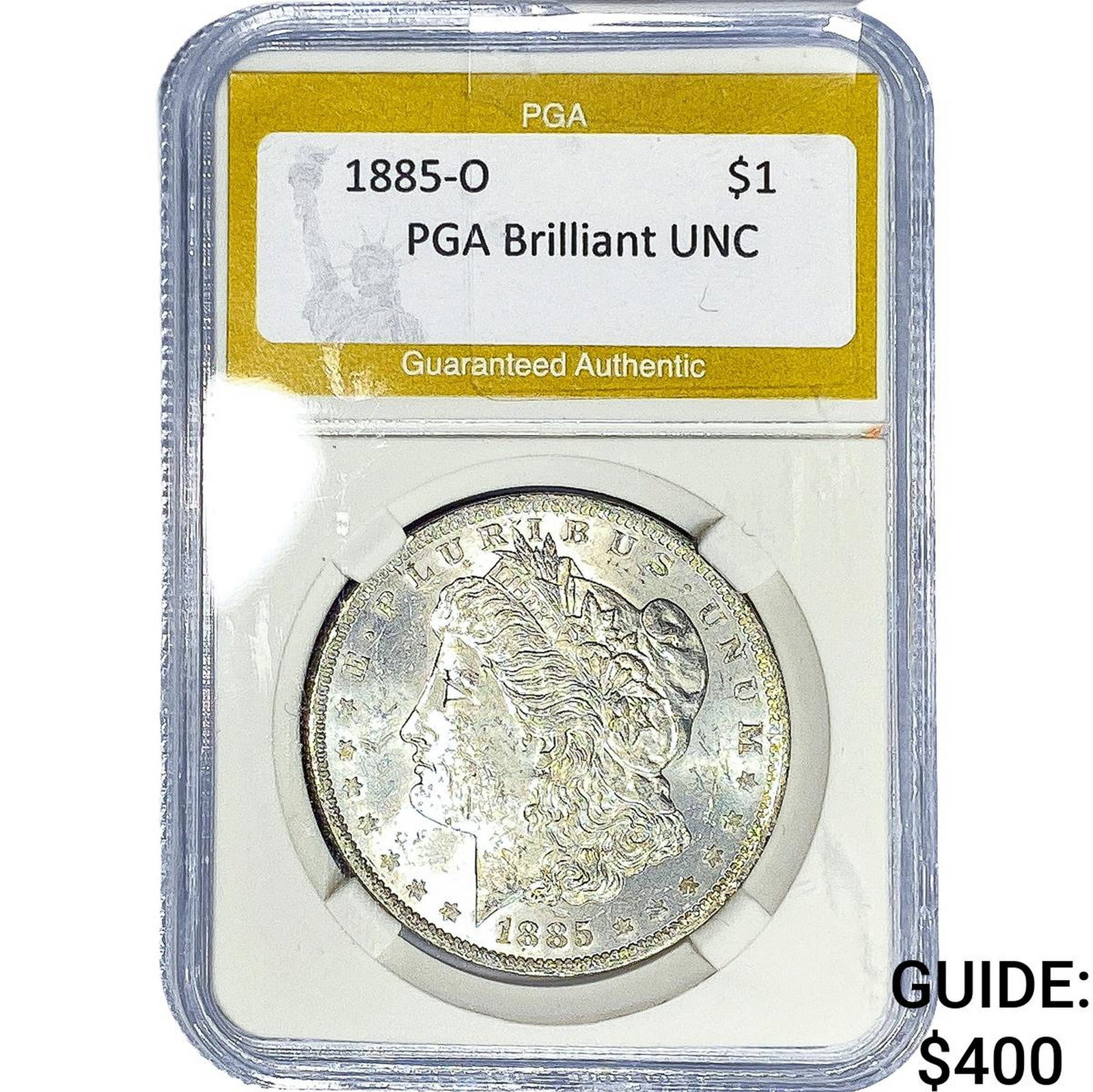 1885-O Morgan Silver Dollar PGA UNC (1 of 2)