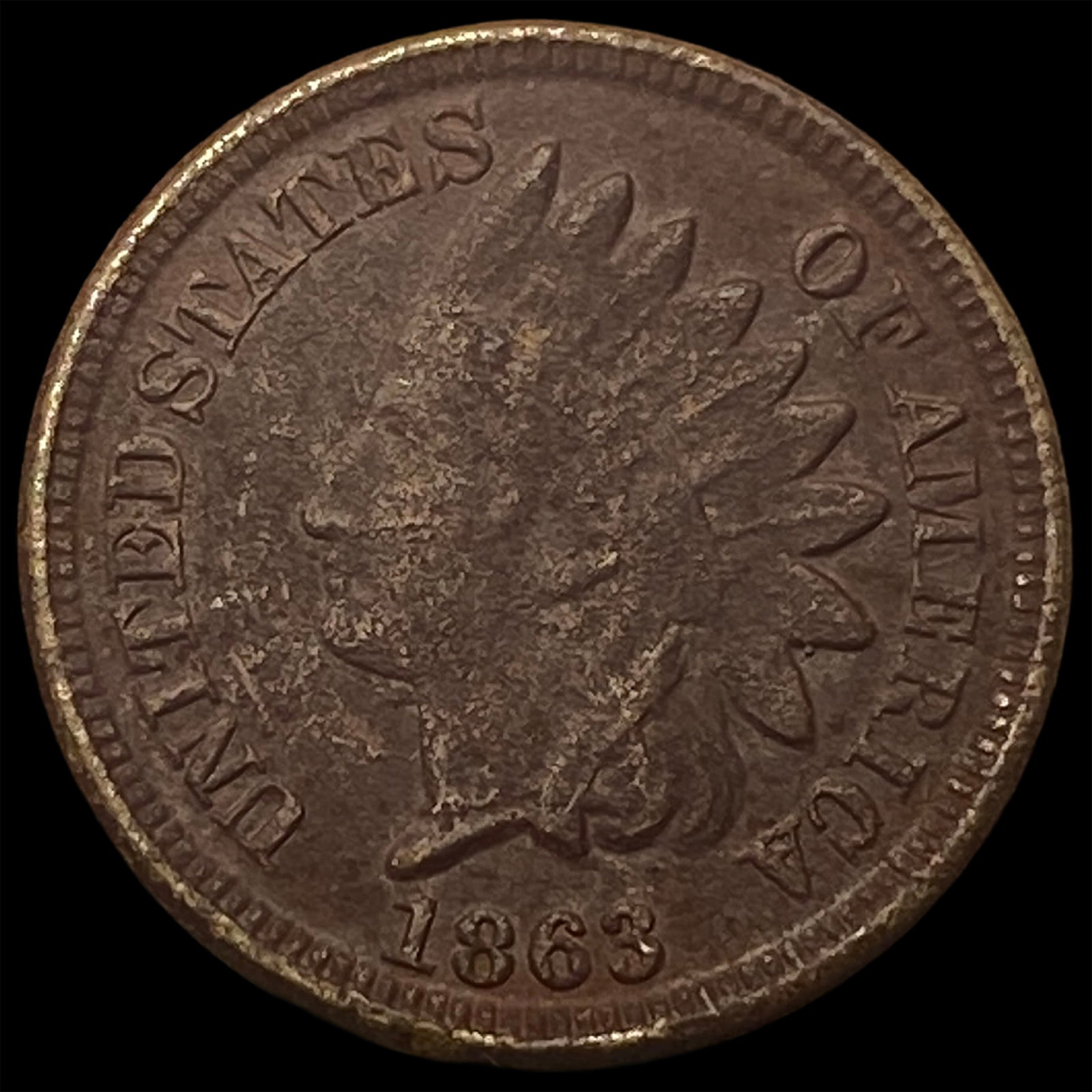 1863 Indian Head Cent NEARLY UNCIRCULATED: 1863 Indian Head Cent NEARLY UNCIRCULATED