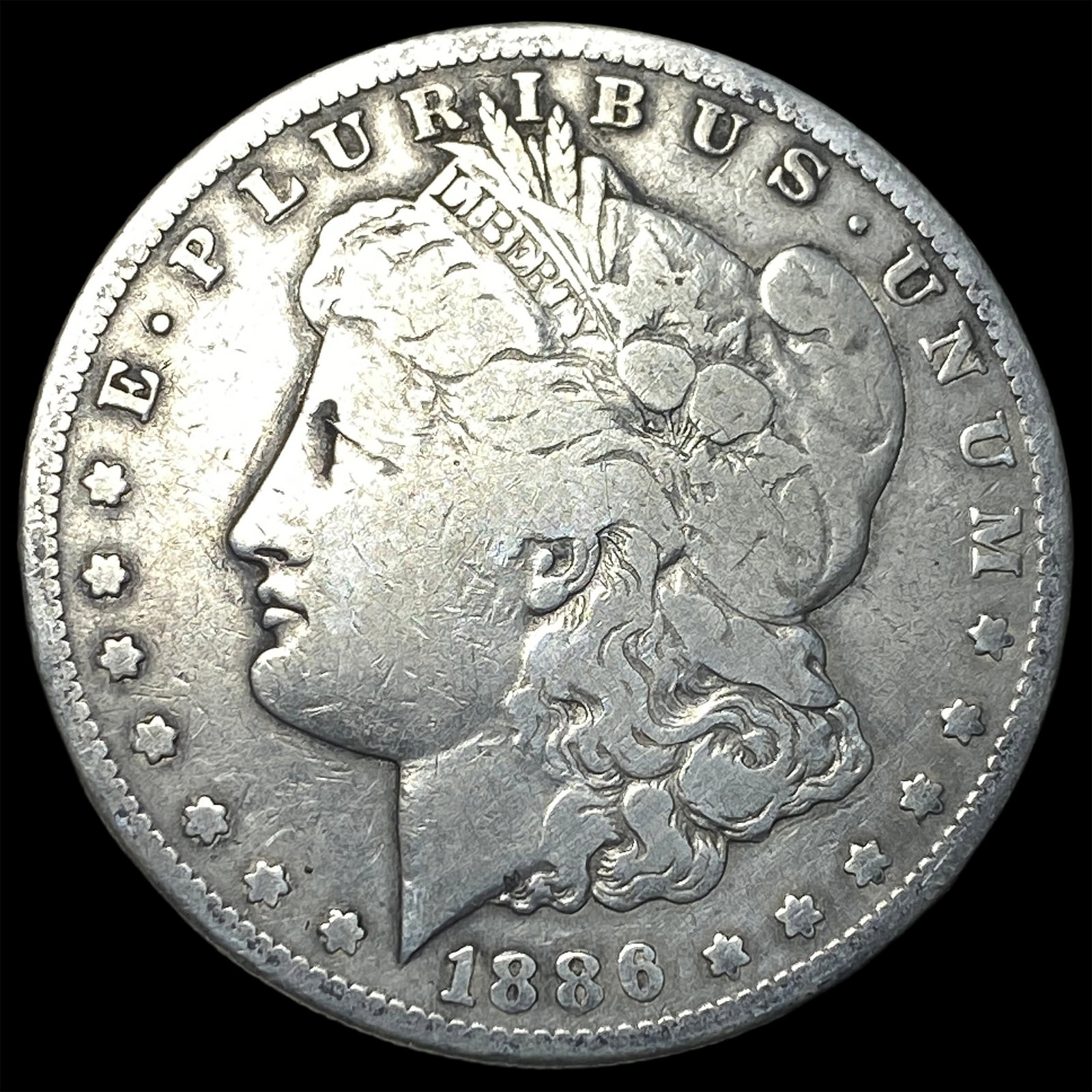 1886-S Silver Morgan Dollar LIGHTLY CIRCULATED: 1886-S Silver Morgan Dollar LIGHTLY CIRCULATED