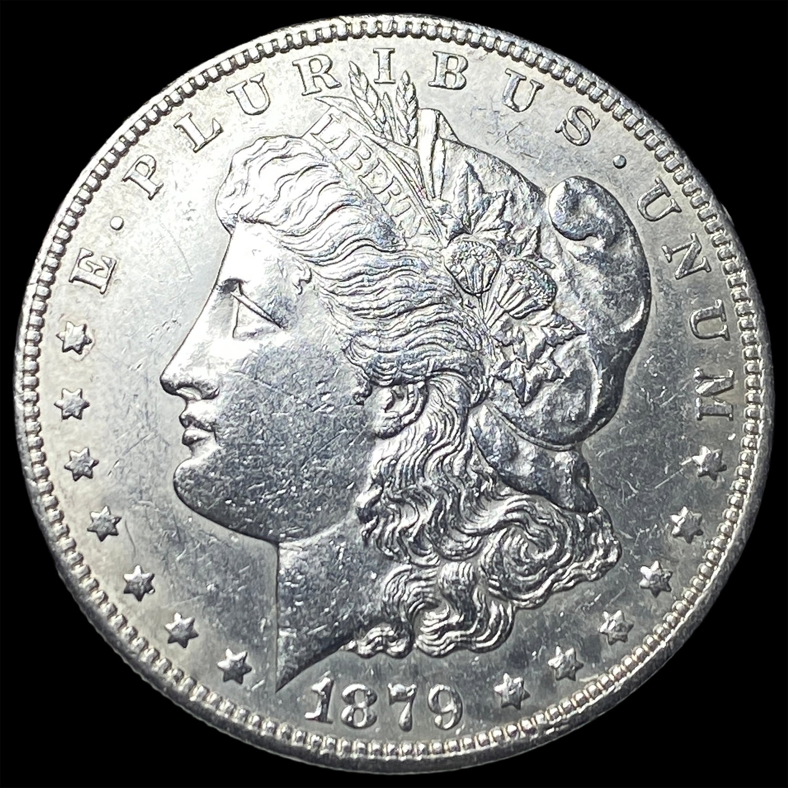 1879-S Rev 78 Silver Morgan Dollar CHOICE AU: 1879-S Rev 78 Silver Morgan Dollar CHOICE AU