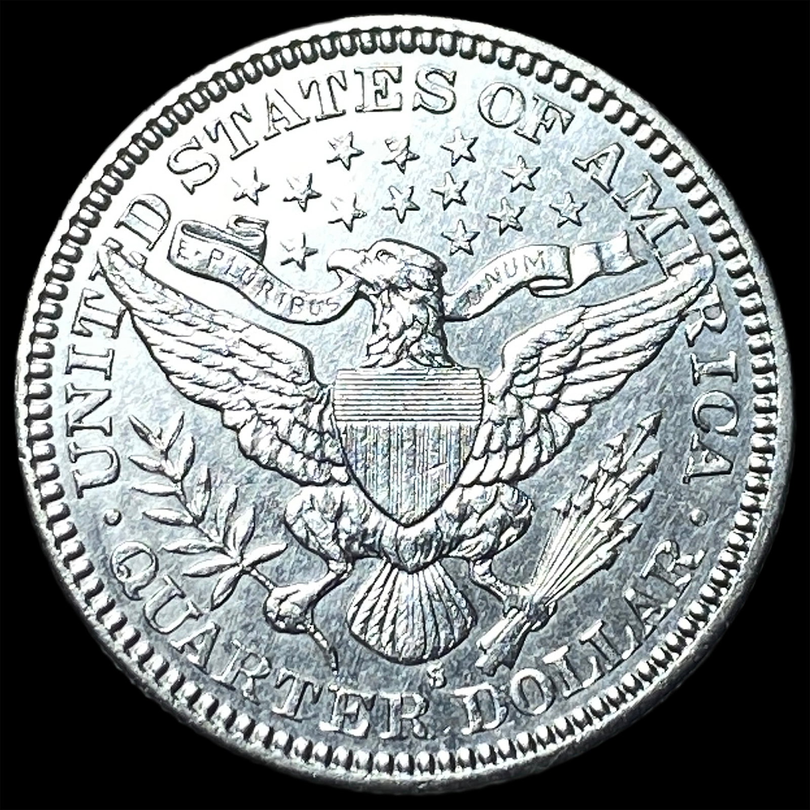 1908-S Silver Barber Quarter UNCIRCULATED - 2