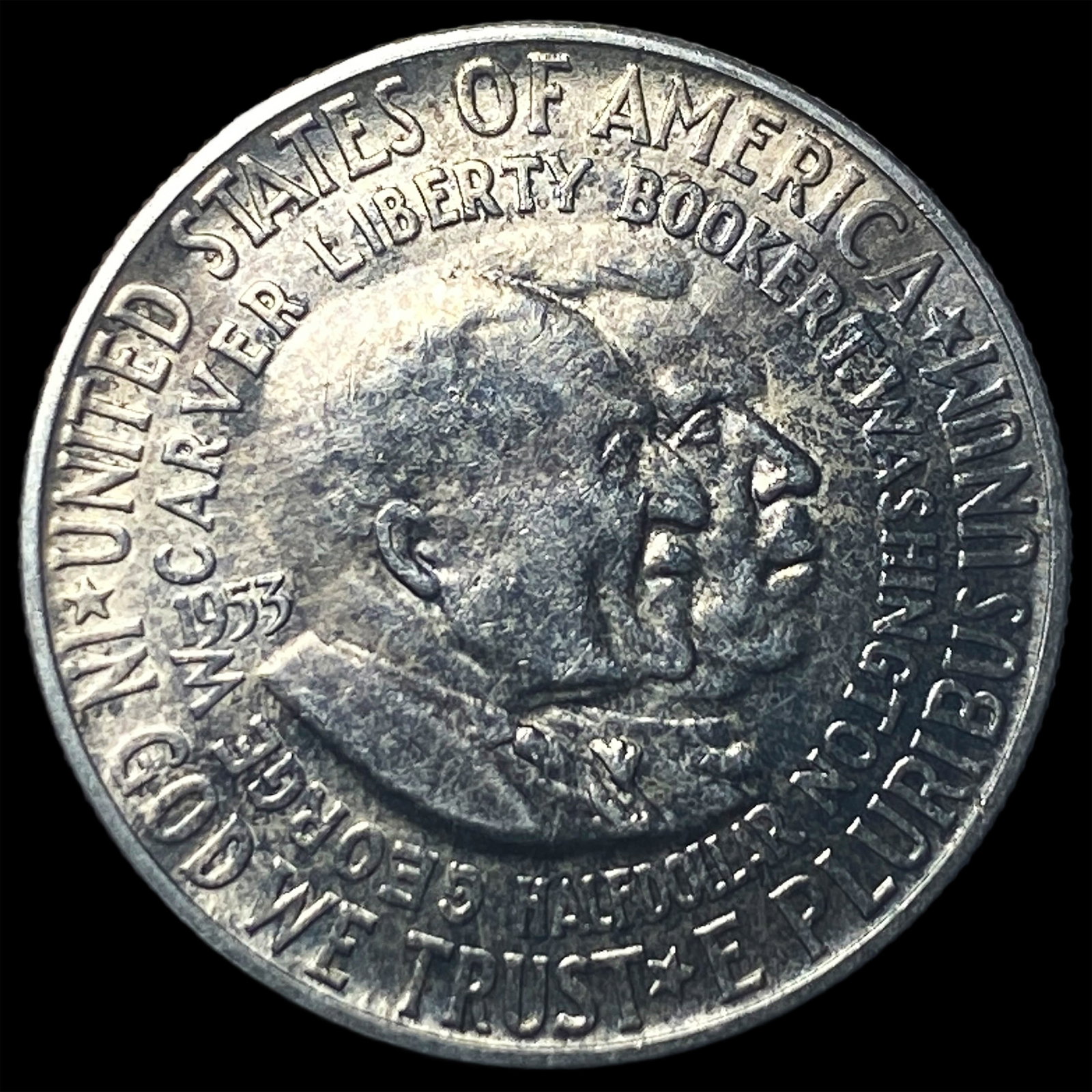 1953-S Silver Washington/Carver Half Dollar CHOICE BU (1 of 2)
