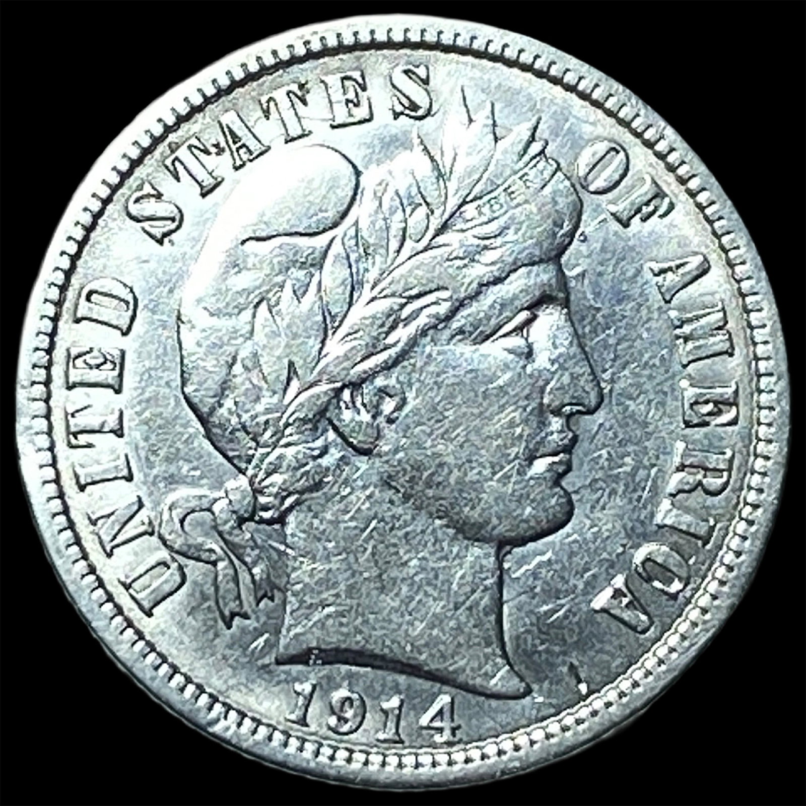 1914 Silver Barber Dime CLOSELY UNCIRCULATED (1 of 2)