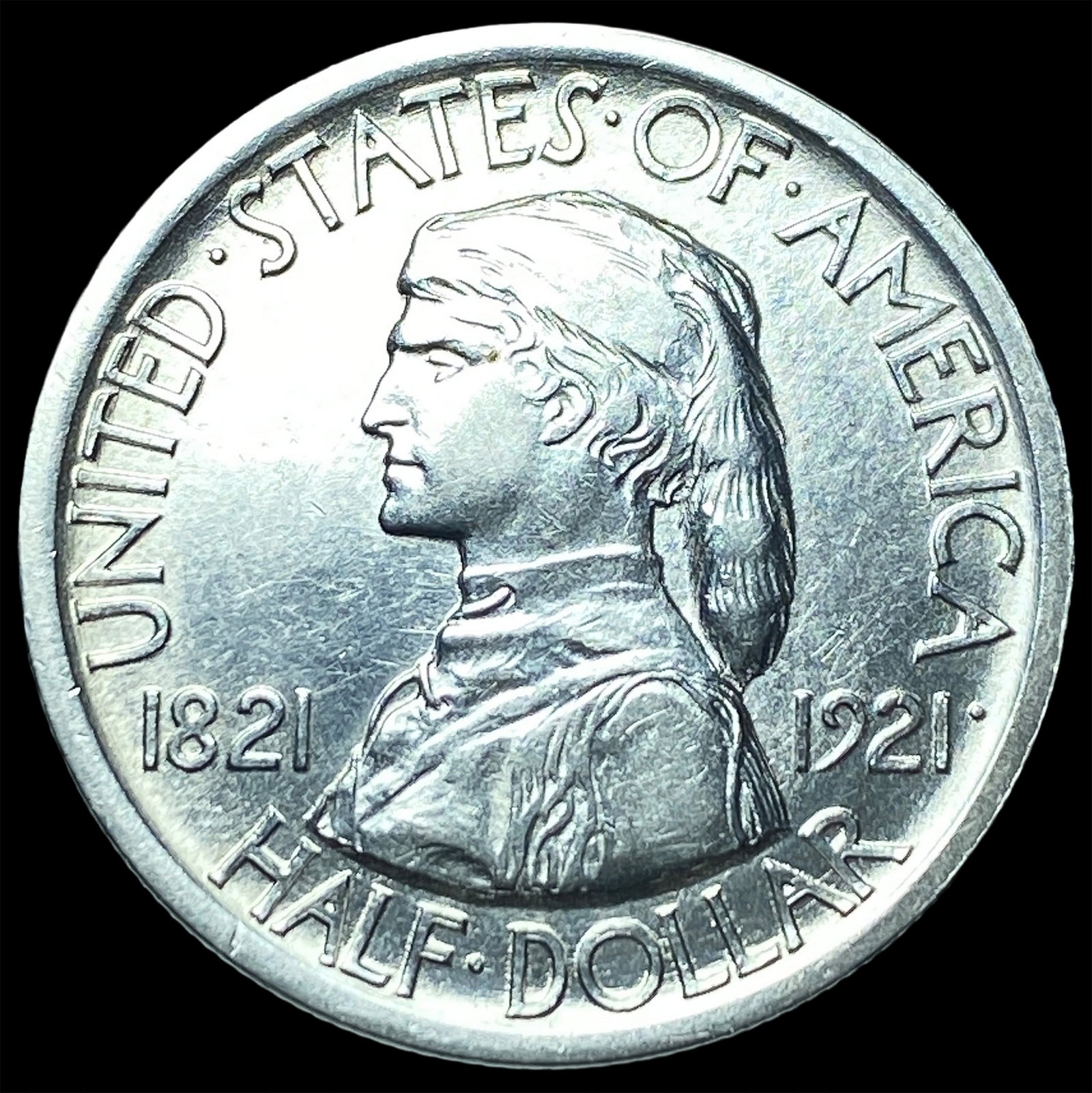 1921 Silver Missouri Centennial Half Dollar CLOSELY UNCIRCULATED (1 of 2)