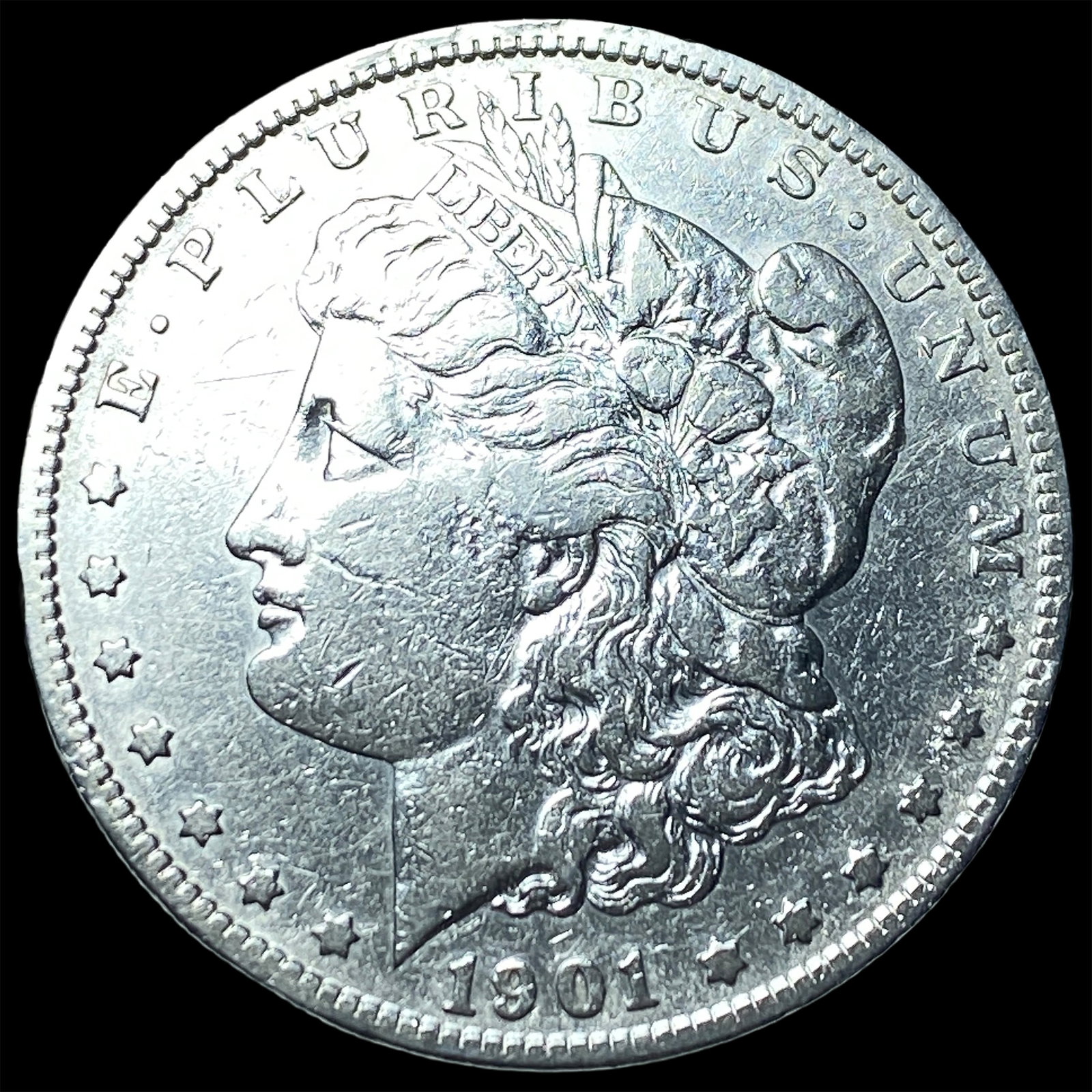 1901-S Silver Morgan Dollar NEARLY UNCIRCULATED: 1901-S Silver Morgan Dollar NEARLY UNCIRCULATED