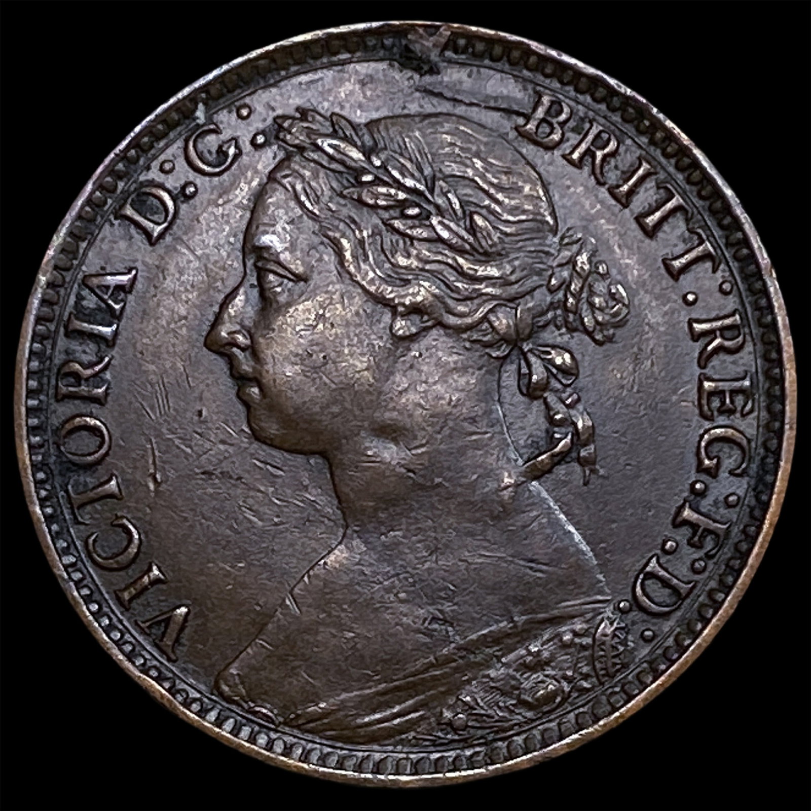 1890 Great Britain Bronze Farthing (1 of 2)