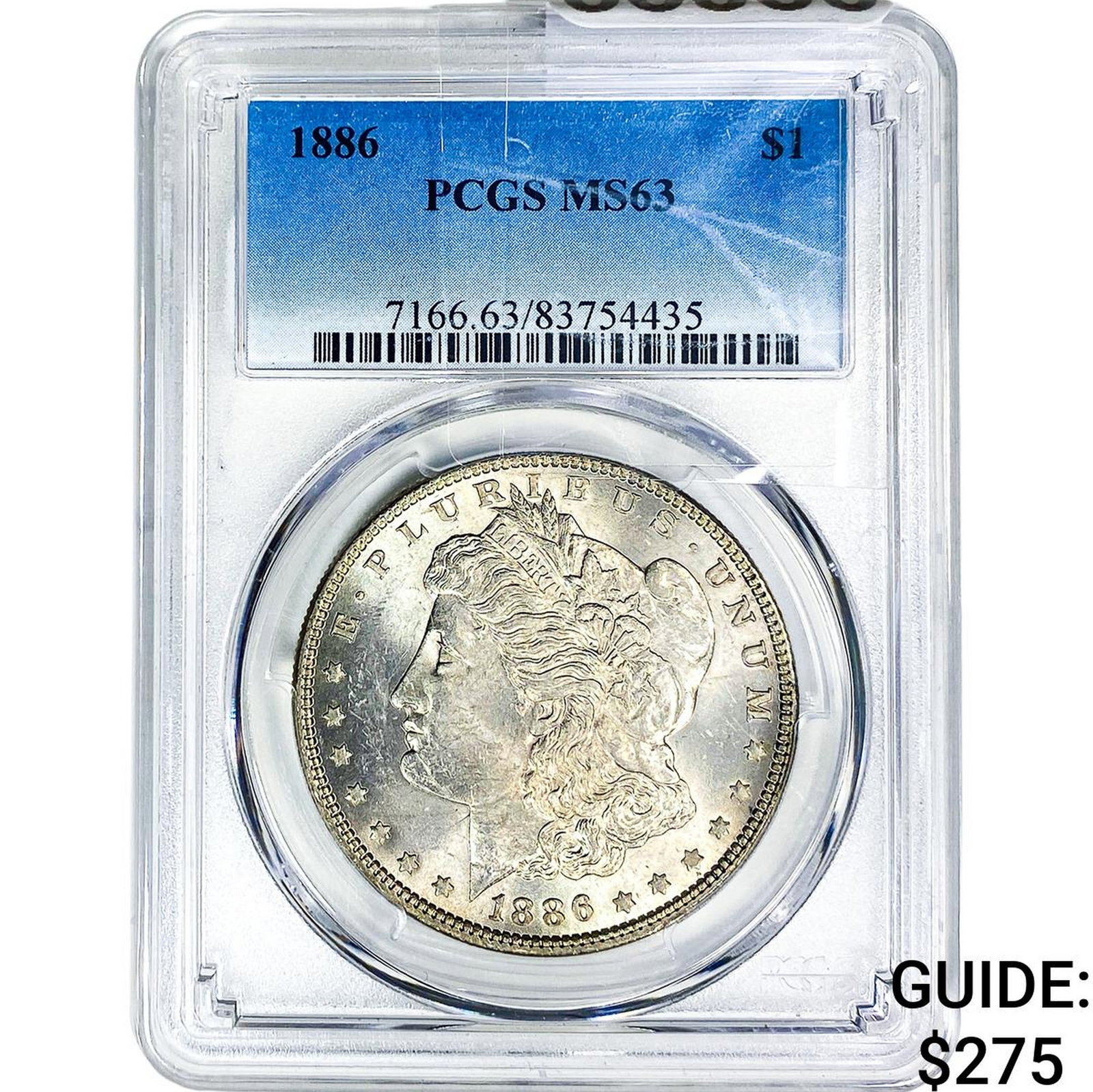 1886 Morgan Silver Dollar PCGS MS63: 1886 Morgan Silver Dollar PCGS MS63