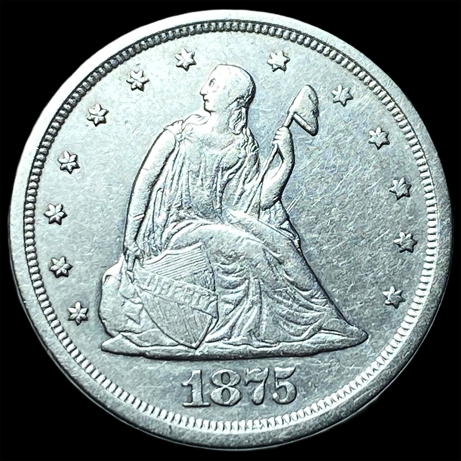1875-S Silver Twenty Cents NEARLY UNCIRCULATED (1 of 2)
