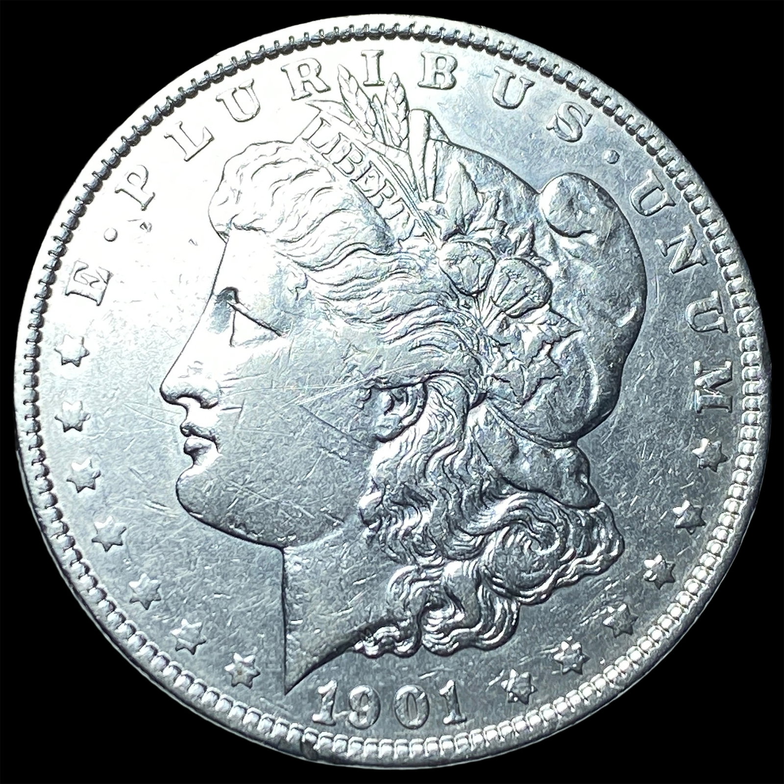 1901 Morgan Silver Dollar NEARLY UNCIRCULATED: 1901 Morgan Silver Dollar NEARLY UNCIRCULATED