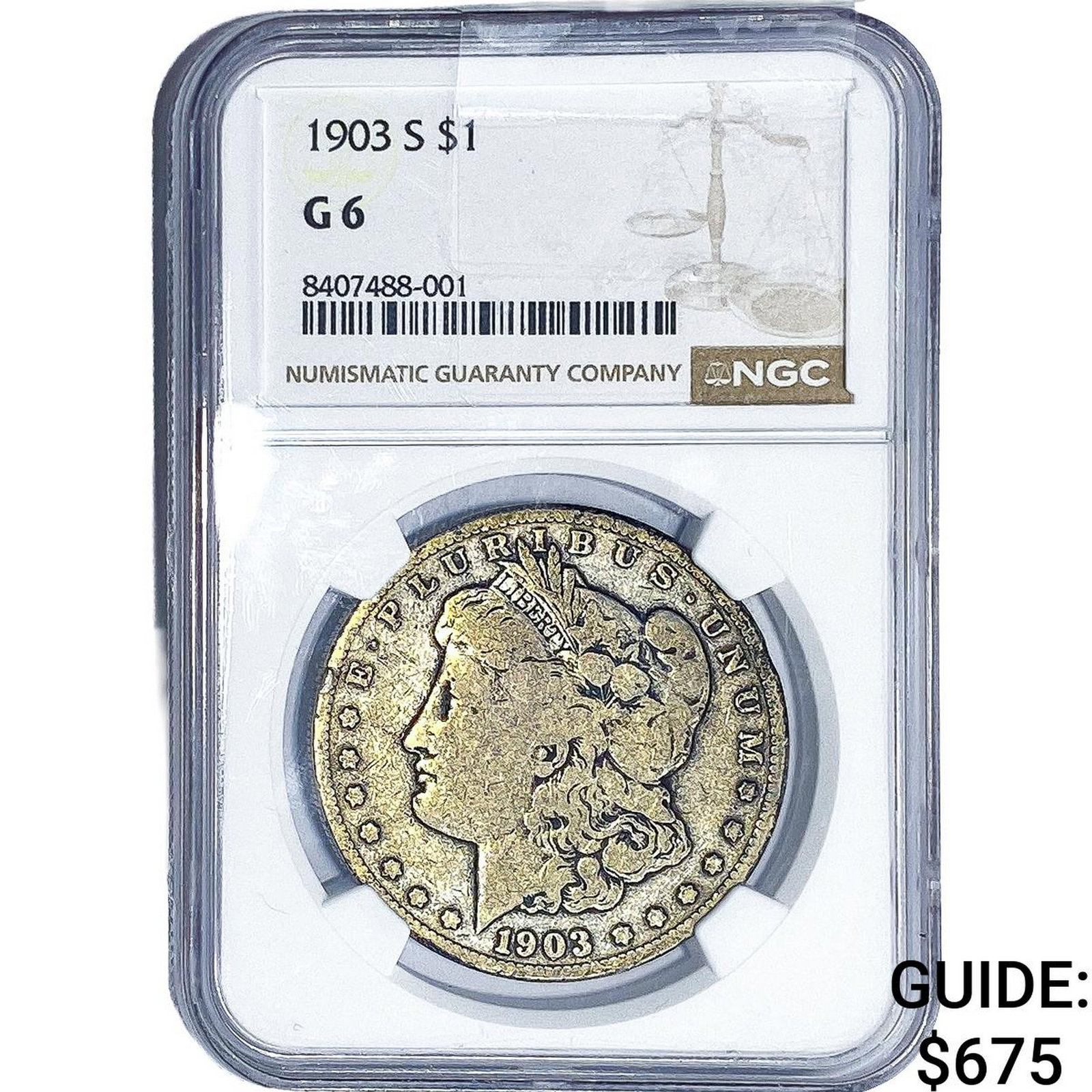 1903-S Morgan Silver Dollar NGC G6: 1903-S Morgan Silver Dollar NGC G6