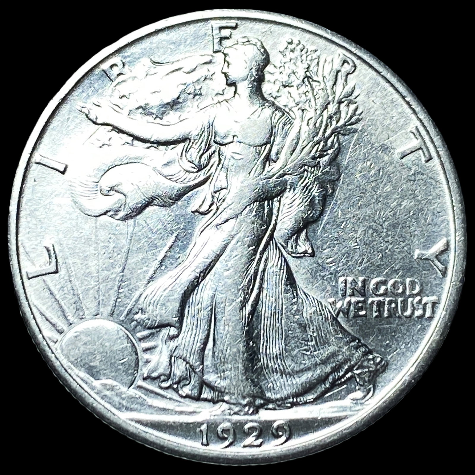 1929-D Silver Walking Liberty Half Dollar CHOICE AU: 1929-D Silver Walking Liberty Half Dollar CHOICE AU