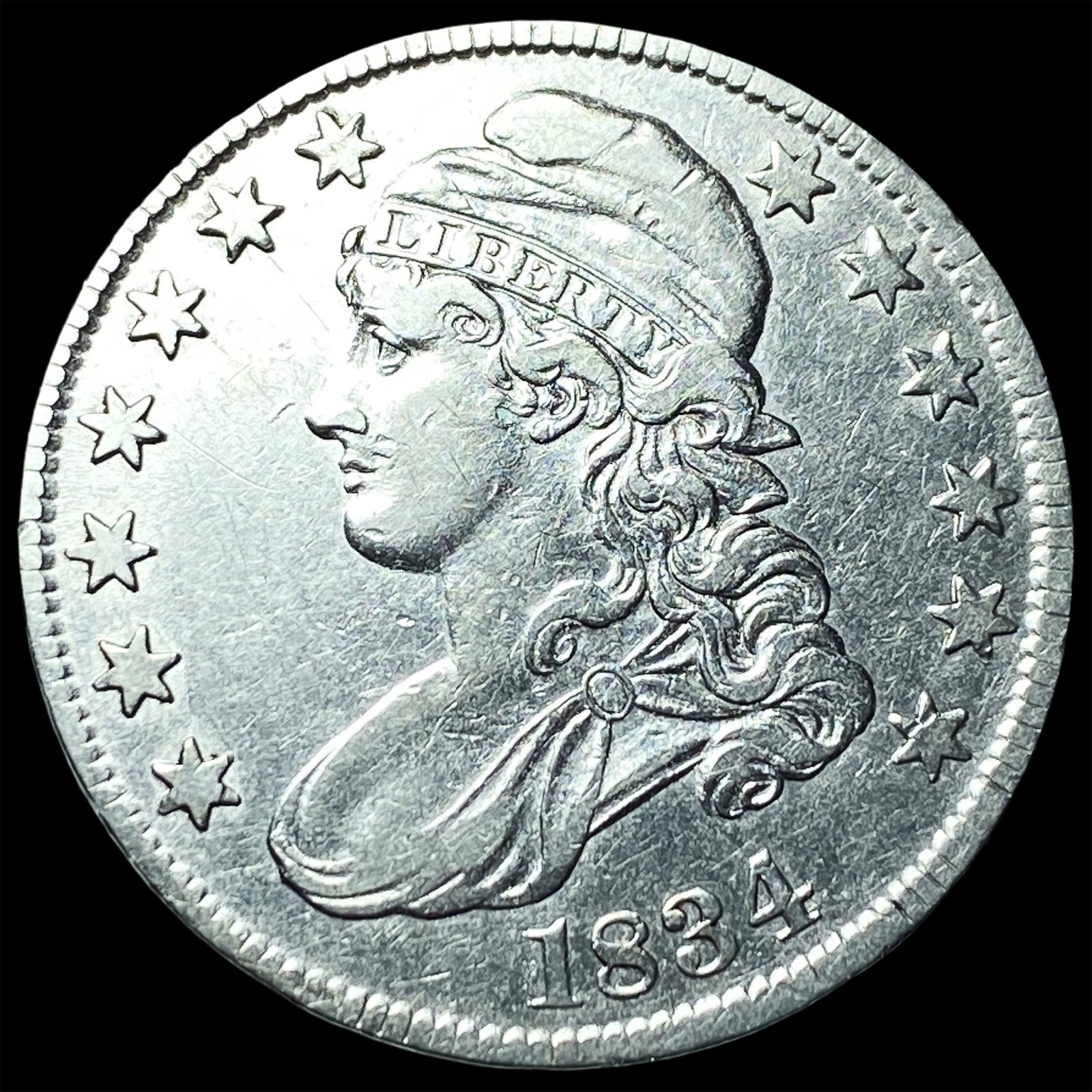 1834 Capped Bust Half Dollar CHOICE AU (1 of 2)