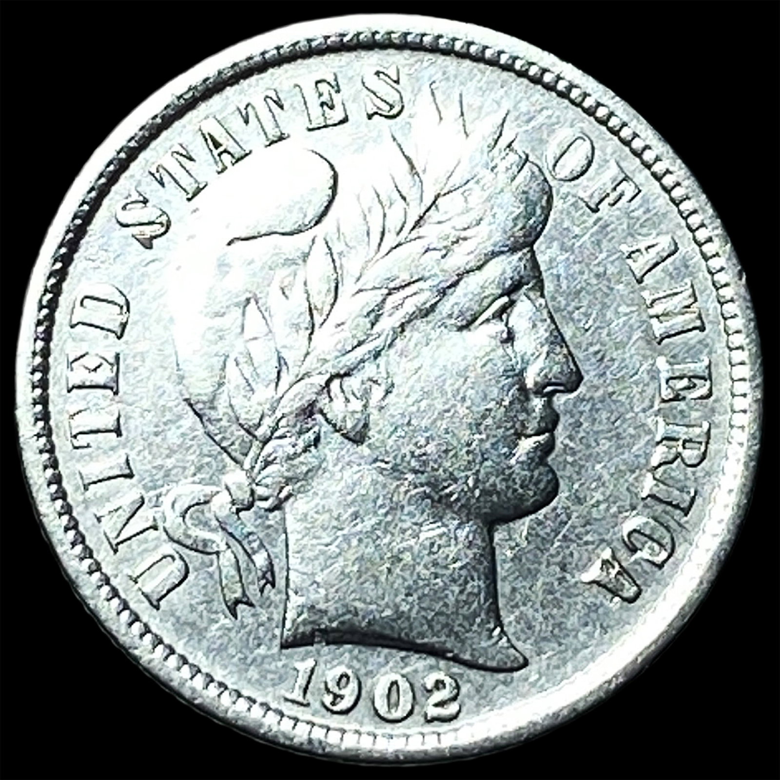 1902-S Silver Barber Dime CLOSELY UNCIRCULATED: 1902-S Silver Barber Dime CLOSELY UNCIRCULATED