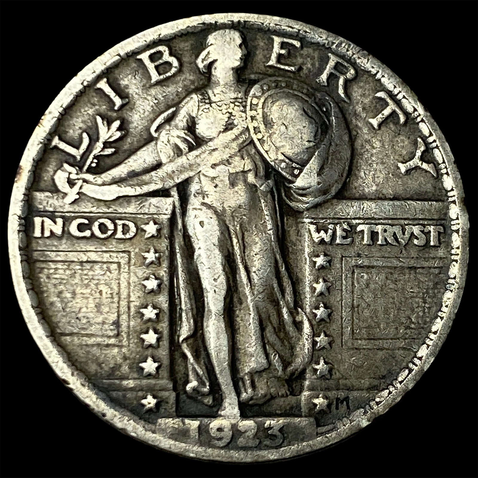1923 Standing Liberty Silver Quarter NEARLY UNCIRCULATED: 1923 Standing Liberty Silver Quarter NEARLY UNCIRCULATED