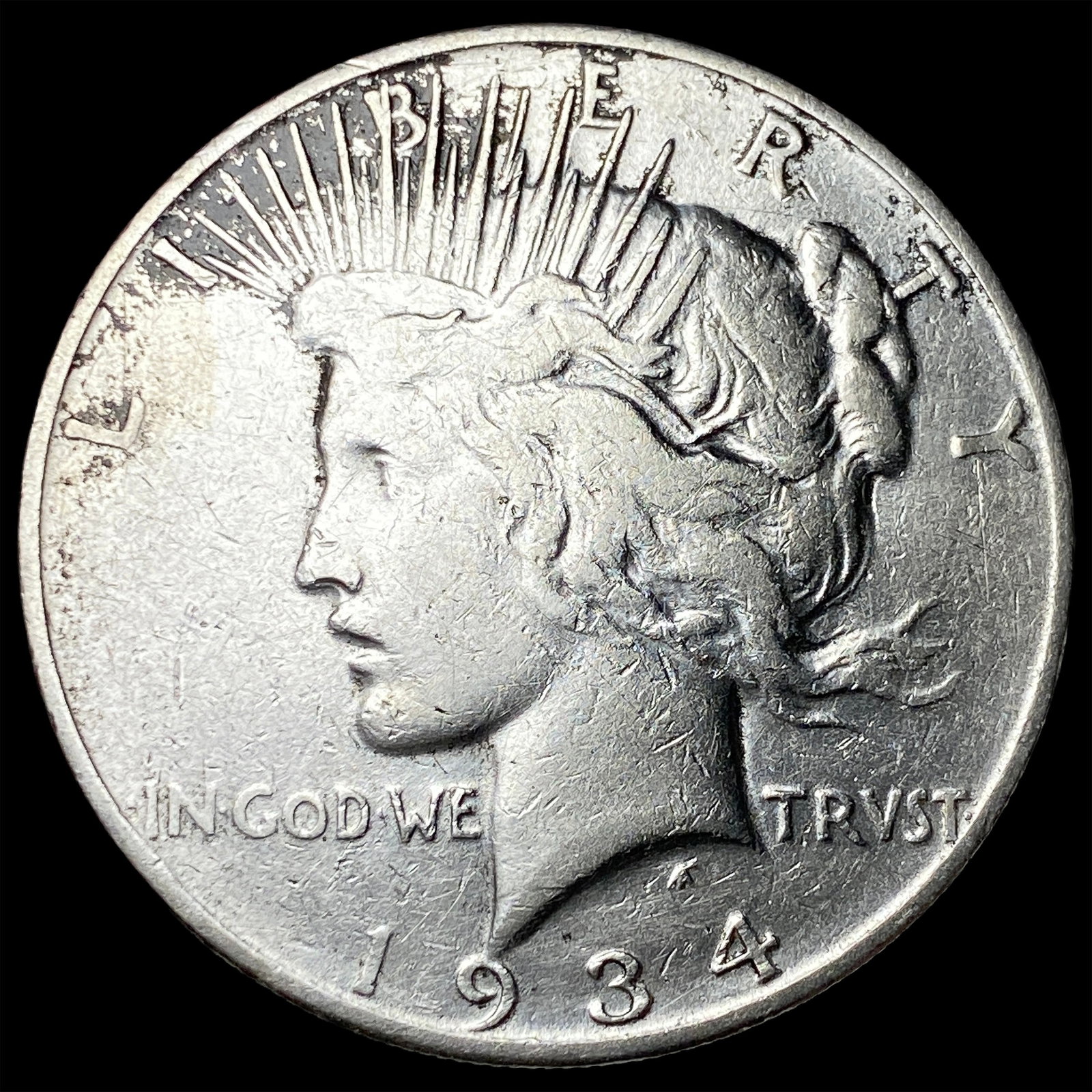 1934 Silver Peace Dollar LIGHTLY CIRCULATED: 1934 Silver Peace Dollar LIGHTLY CIRCULATED