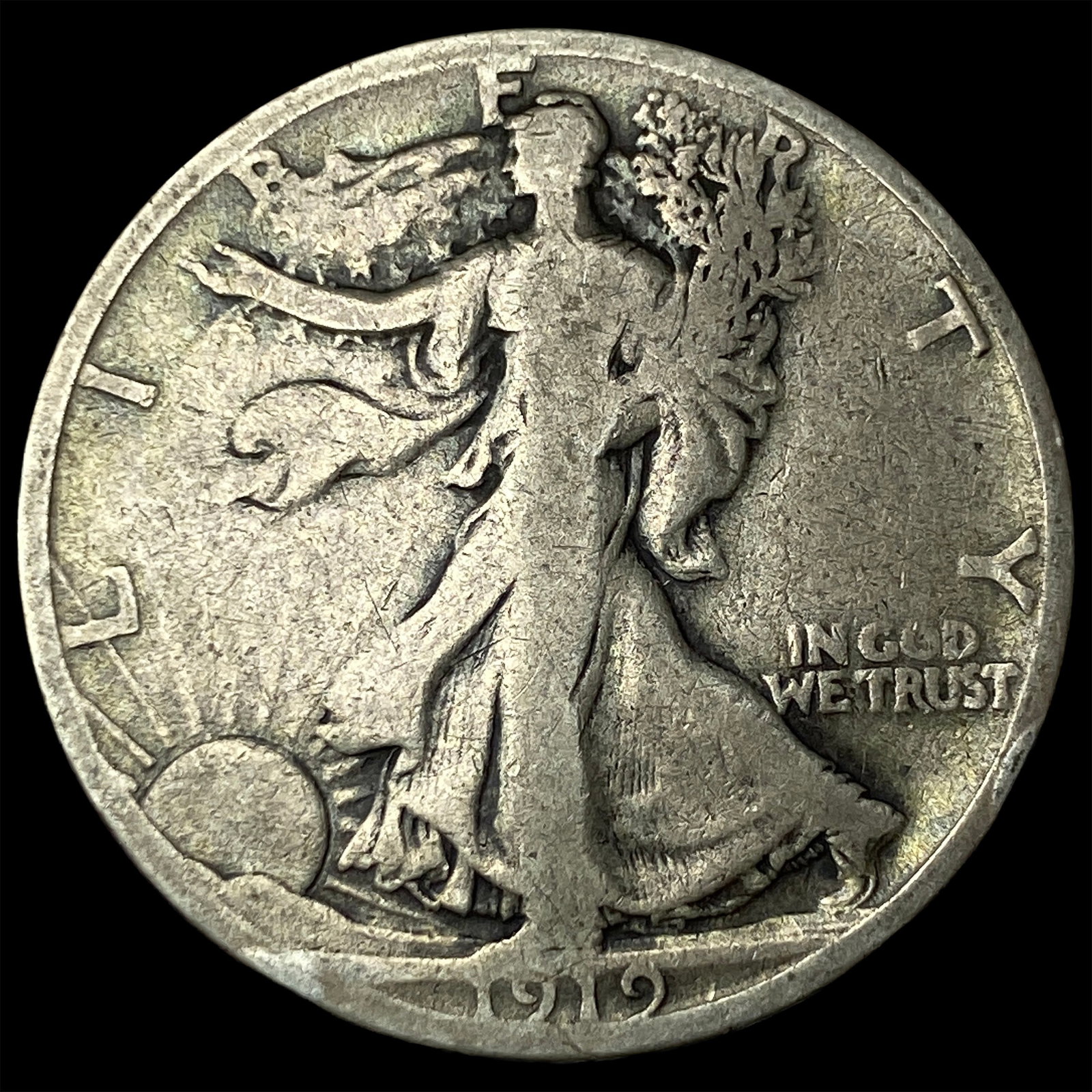 1919-S Silver Walking Liberty Half Dollar LIGHTLY CIRCULATED: 1919-S Silver Walking Liberty Half Dollar LIGHTLY CIRCULATED