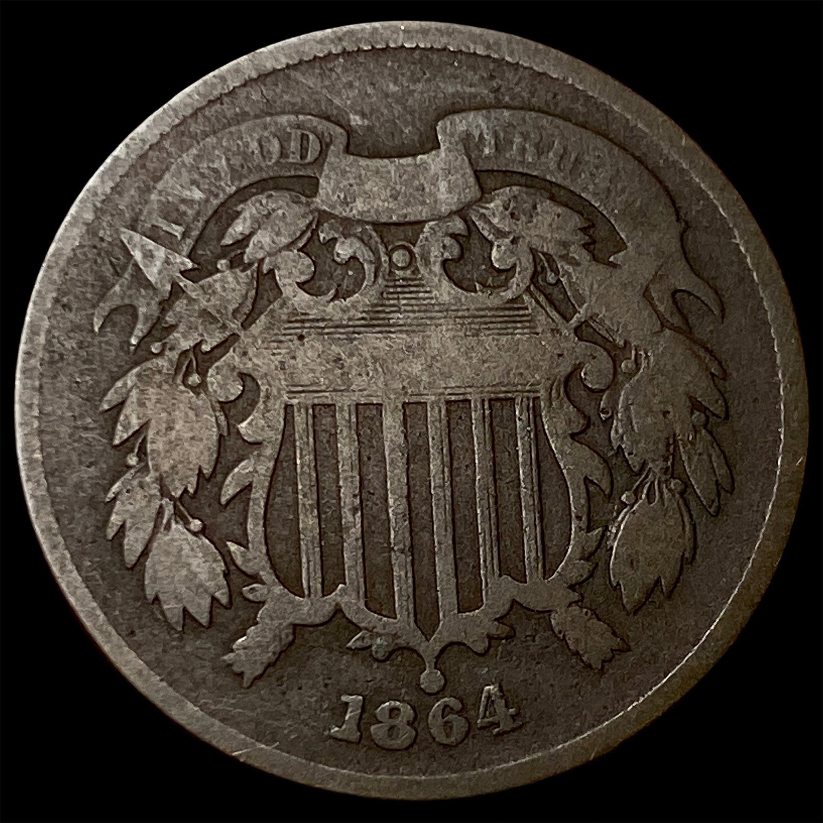 1864 Two-Cent Piece LIGHTLY CIRCULATED: 1864 Two-Cent Piece LIGHTLY CIRCULATED