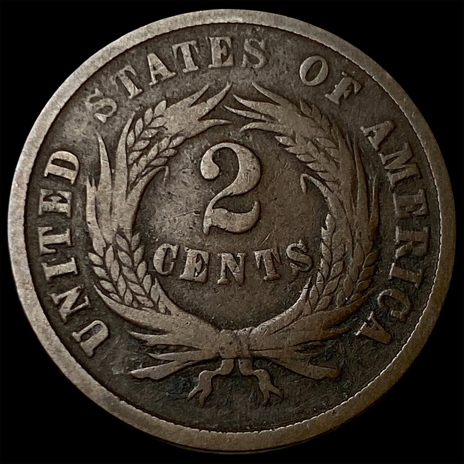 1864 Two-Cent Piece LIGHTLY CIRCULATED - 2