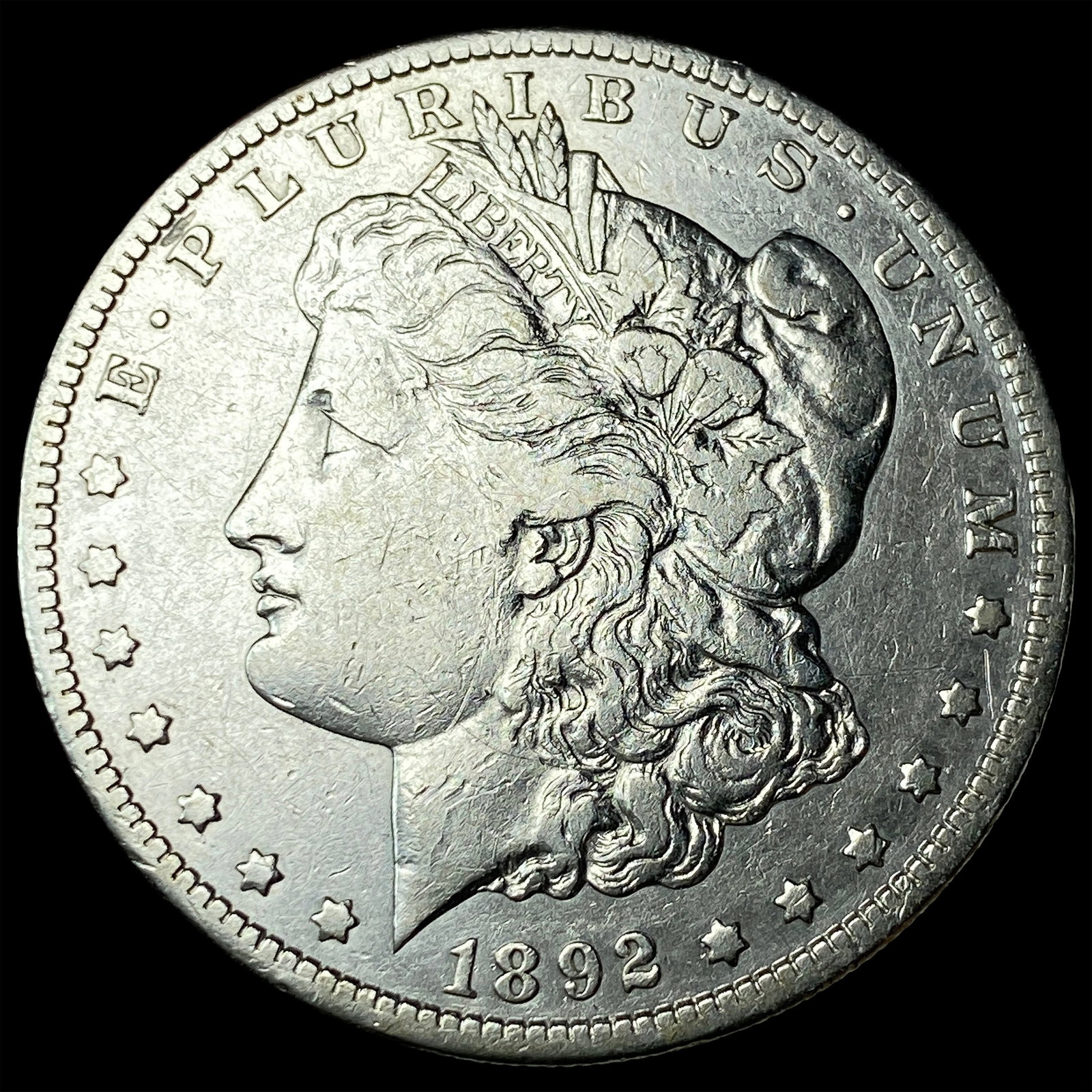 1892-S Silver Morgan Dollar NEARLY UNCIRCULATED: 1892-S Silver Morgan Dollar NEARLY UNCIRCULATED