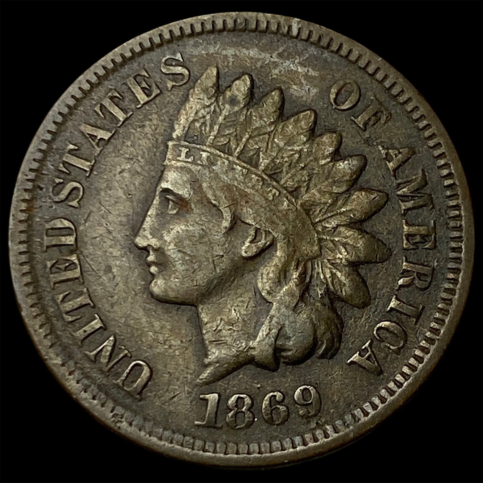 1869 Indian Head Cent LIGHTLY CIRCULATED: 1869 Indian Head Cent LIGHTLY CIRCULATED