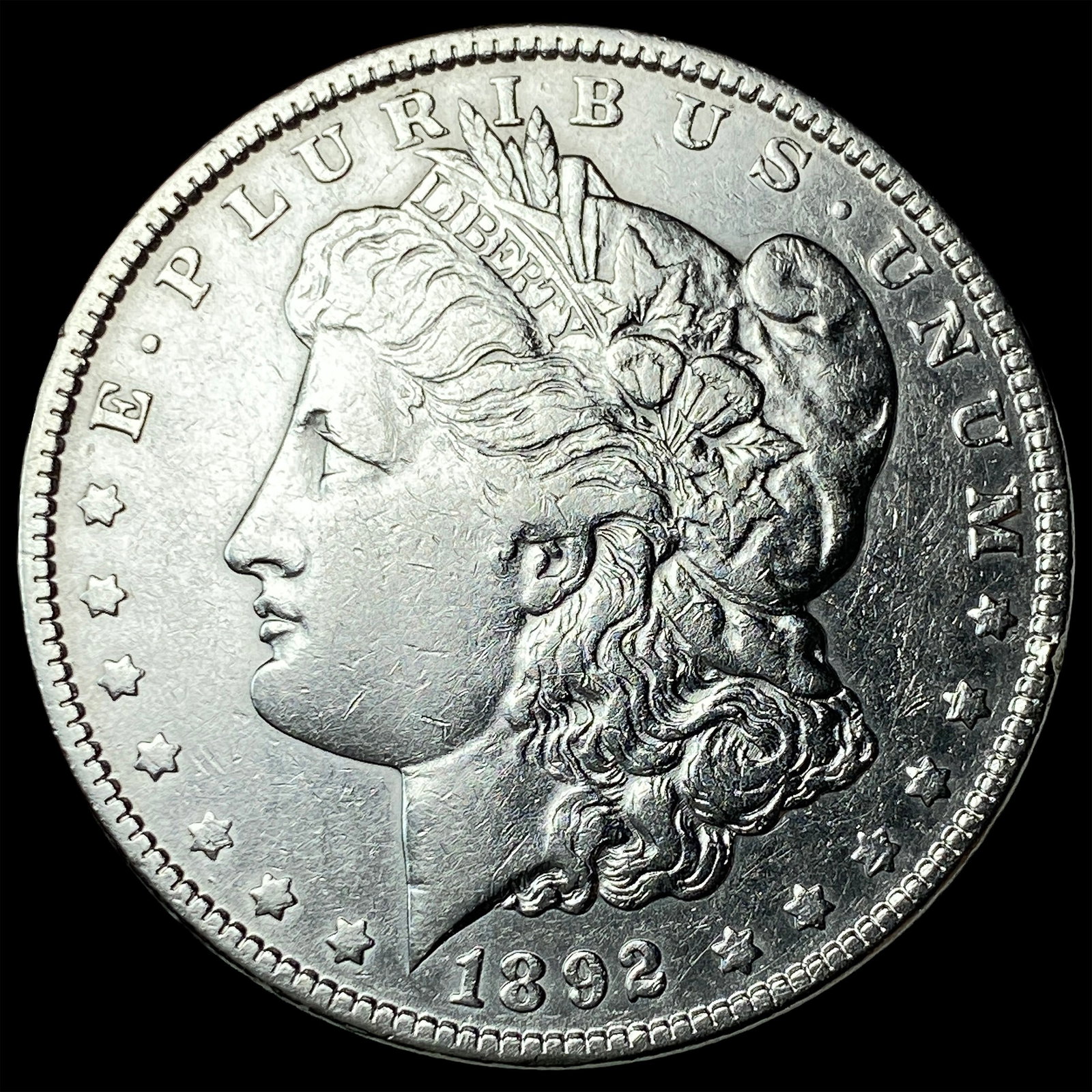 1892-S Silver Morgan Dollar CLOSELY UNCIRCULATED: 1892-S Silver Morgan Dollar CLOSELY UNCIRCULATED