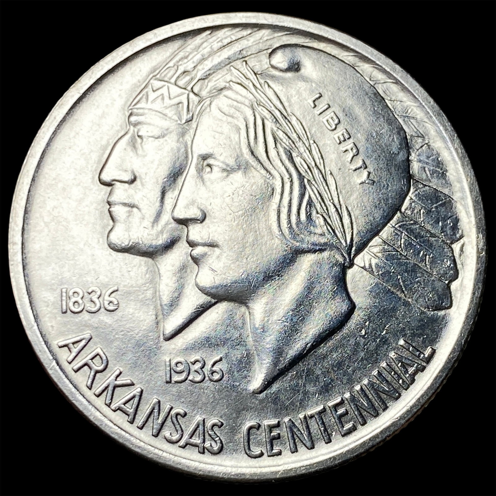 1936 Arkansas Centennial Silver Half Dollar UNCIRCULATED (1 of 2)