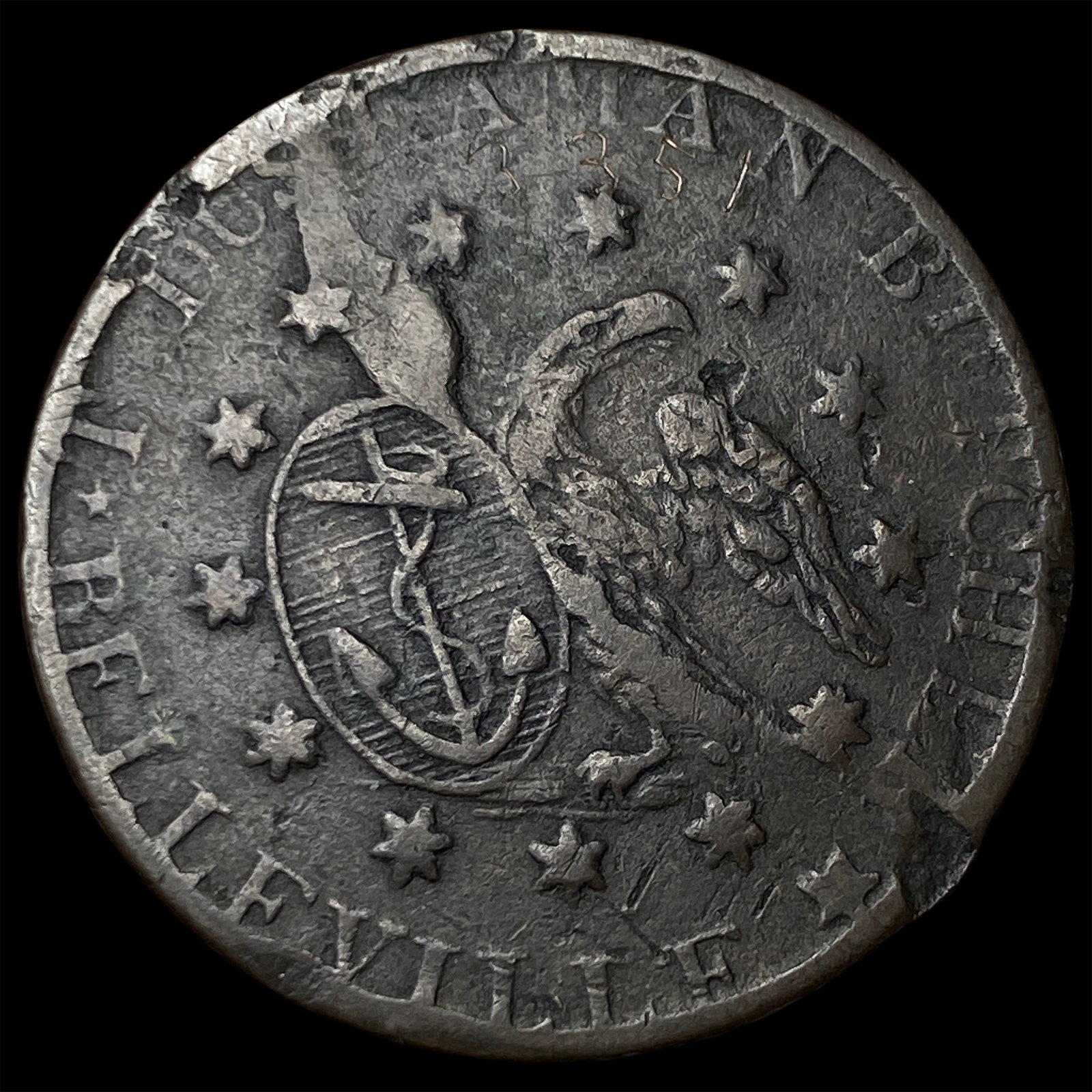 1837 Lower Canada Half Penny Token LIGHTLY CIRCULATED (1 of 2)